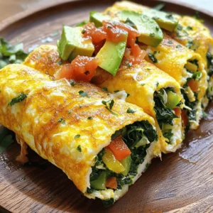 - 1 cup liquid egg whites - 1/4 cup finely chopped spinach - 1/4 cup diced bell pepper (any color) - 1/4 cup shredded low-fat cheese (like mozzarella or cheddar) - 1/2 teaspoon garlic powder - 1/2 teaspoon onion powder - Salt and pepper to taste - Olive oil spray (for cooking) - Optional toppings: salsa, sliced avocado, hot sauce Each wrap packs a good punch of protein. A typical serving has about 80 calories. It also brings around 8 grams of protein and 2 grams of fat. The fiber from spinach and bell peppers adds to the health benefits. This makes it a great choice for a light meal or snack. Feel free to get creative with toppings! I love using fresh salsa for a zesty kick. Sliced avocado adds creaminess and healthy fats. If you like spice, drizzle hot sauce on top. You can mix and match to find your favorite flavors. To start, grab a mixing bowl. Add 1 cup of liquid egg whites. Then, sprinkle in 1/2 teaspoon of garlic powder and 1/2 teaspoon of onion powder. Season with salt and pepper. Whisk these together until smooth. Next, fold in 1/4 cup of finely chopped spinach and 1/4 cup of diced bell pepper. Finally, mix in 1/4 cup of shredded low-fat cheese. Make sure everything is well combined. This mixture gives your wraps a tasty boost. Now, heat a non-stick skillet over medium heat. Lightly spray it with olive oil. Pour half of the egg mixture into the skillet. Spread it out evenly to form a circle. Cook for 2-3 minutes. You will know it's ready when the edges lift and the bottom sets. Carefully flip the wrap and cook for another 1-2 minutes. Once cooked, remove it from the skillet. Keep it warm by wrapping it in a clean kitchen towel. Repeat this with the remaining mixture to make a second wrap. To serve, lay your wrap flat. Add your favorite toppings. I love using salsa, sliced avocado, or a dash of hot sauce. Roll it up tight and enjoy your warm, tasty wrap! Feel free to get creative with the fillings or toppings. To make your egg white wraps fluffy, whisk the egg whites well. This adds air and helps them rise. Mix in the spices gently, but don’t over-mix. When cooking, use medium heat. Too high heat can make them rubbery. Flip them carefully to keep the fluffiness. A non-stick skillet is best for cooking your egg wraps. It prevents sticking and makes flipping easier. I recommend using a skillet that is 10 inches wide. This size helps the wraps cook evenly. Also, preheat the skillet before pouring in the egg mixture. This ensures a nice sear. You can swap ingredients based on what you have. Instead of spinach, try kale or arugula. If you want a different color, use red or yellow bell peppers. For cheese, use feta or goat cheese for a tangy flavor. Garlic and onion powders can be replaced with fresh minced garlic and onion for more taste. {{image_2}} You can boost your wraps with many veggies. Try adding diced tomatoes, mushrooms, or zucchini. Each veggie adds its unique taste and texture. Spinach is great, but don’t stop there! For a fun twist, try shredded carrots or kale. These add color and nutrients. Mix and match your favorites for a new wrap each time! Spice up your egg white wraps with different seasonings. You can add smoked paprika for a smoky kick. Or try a bit of cumin for warmth. If you love heat, sprinkle in cayenne pepper or red pepper flakes. Fresh herbs like chives or parsley can brighten the flavor too. Experiment with what you have at home! If you want more protein, consider using Greek yogurt or cottage cheese in your wraps. They add creaminess and a protein boost. You can also use chickpea flour to make a gluten-free wrap. This option is rich in protein and fiber. Another choice is to use tofu for a plant-based version. Each alternative brings its unique taste and nutrition profile. To store leftover egg white wraps, let them cool down first. Place them in an airtight container. You can keep them in the fridge for up to three days. Make sure to layer them with parchment paper to avoid sticking. This will help keep them fresh and tasty. When you’re ready to eat, take the wraps out of the fridge. You can reheat them in a skillet over low heat. This takes about 1-2 minutes on each side. If you prefer, you can also use a microwave. Heat them for 30 seconds on medium power. Check if they are warm enough. If not, heat for an extra 15 seconds. You can freeze these wraps for later use. First, let them cool completely. Then, wrap each one in plastic wrap. Place the wrapped wraps in a freezer-safe bag. You can store them in the freezer for up to three months. When ready to eat, just thaw them in the fridge overnight. Reheat them as mentioned above, and enjoy! Egg white wraps last about 3-4 days in the fridge. Store them in an airtight container. This keeps them fresh and safe to eat. If you notice any change in color or smell, it is best to throw them out. Yes, you can make these wraps ahead of time. Cook the wraps and let them cool fully. Then, stack them with parchment paper in between. This helps prevent sticking. Store them in the fridge. When you need them, just heat them in a skillet or microwave. If you want a substitute for egg whites, try using silken tofu. Blend it until smooth for a similar texture. Another option is chickpea flour mixed with water. This mix can mimic the egg white's binding quality in wraps. We reviewed the ingredients needed for tasty egg wraps, from nutritional info to fun toppings. Next, we shared step-by-step instructions to guide you through mixing, cooking, and serving. I provided tips to help you create a fluffy texture and recommended specific skillets. We explored tasty variations and how to store your wraps for later use. My final thoughts: Egg wraps are simple, fun, and customizable. You can make them fit your taste. Enjoy these easy meals today!