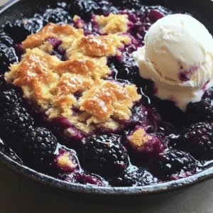 You can use fresh or frozen blackberries for this recipe. Fresh blackberries taste bright and sweet. They add a burst of flavor to your cobbler. If you have frozen ones, thaw them first. This helps keep the texture nice. Either choice works well, so pick what you have on hand. Here’s what you need to make blackberry cobbler: - 2 cups fresh blackberries (or frozen, thawed) - 1 tablespoon lemon juice - 1/2 cup granulated sugar, divided - 1 cup all-purpose flour - 1 teaspoon baking powder - 1/4 teaspoon salt - 1/2 cup milk - 1/4 cup unsalted butter, melted - 1 teaspoon vanilla extract - 1/2 teaspoon cinnamon These ingredients work together to create a sweet and buttery base. The blackberries provide a tart flavor that balances the sweetness. You can add some fun extras to your cobbler: - A pinch of nutmeg for warmth - Chopped nuts for crunch, like pecans or walnuts - A scoop of vanilla ice cream on top for creaminess These optional additions can make your dessert even more special. Consider trying them for a new twist! Start by preheating your oven to 350°F (175°C). Grab a 10-inch cast-iron skillet. Lightly grease it with butter or non-stick spray. This helps the cobbler not stick. It also gives a nice golden crust. In a medium bowl, toss together 2 cups of fresh blackberries and 1 tablespoon of lemon juice. Add 1/4 cup of granulated sugar to the mix. Gently coat the berries. Let them sit for about 10 minutes. This allows the juices to come out and makes the berries sweet and tasty. In a different bowl, mix 1 cup of all-purpose flour, 1 teaspoon of baking powder, 1/4 teaspoon of salt, and 1/2 teaspoon of cinnamon. Whisk these ingredients until they are well combined. In another bowl, whisk 1/2 cup of milk, 1/4 cup of melted unsalted butter, and 1 teaspoon of vanilla extract. Pour the wet mix into the dry mix. Stir until just combined. Do not overmix; the batter should be a bit lumpy. Pour the batter into your preheated skillet. Spread it evenly across the bottom. Now, spoon the blackberry mixture over the batter. Make sure to distribute the berries evenly. Bake in the oven for 30-35 minutes. Your cobbler is ready when the top is golden brown. A toothpick should come out clean from the center. Once done, let it cool slightly before serving. Enjoy it warm with a scoop of vanilla ice cream if you like! When choosing blackberries, look for shiny, plump fruits. They should be dark purple or black in color. Avoid berries that are soft, mushy, or dry. Fresh blackberries should have a sweet aroma. If you can, buy local blackberries for the best taste. Always check for mold or signs of spoilage. This will ensure your cobbler tastes great! One mistake is overmixing the batter. This can make the cobbler tough. Mix just until the dry and wet ingredients blend. Another issue is not greasing the skillet well. This can cause the cobbler to stick. Also, avoid opening the oven door too soon. Doing so can let heat escape and affect baking. Lastly, remember to check your oven's temperature. An oven thermometer can help. For a light and fluffy texture, use cold milk and melted butter. This helps the batter rise nicely. Don't skip the cinnamon; it adds flavor and warmth. If you want a crispy topping, bake until golden brown. Let the cobbler cool for a few minutes before serving. This helps set the texture. Serve with vanilla ice cream for a delicious touch! {{image_2}} You can easily make this recipe gluten-free. Use a gluten-free flour blend instead of all-purpose flour. This blend works well and will not change the taste much. If you want a dairy-free option, replace milk with almond milk or coconut milk. You can also swap the butter for coconut oil to keep it dairy-free. Want to switch things up? Add other fruits like blueberries, peaches, or raspberries. Mixing berries can create a new flavor burst. You can also add nuts, like chopped pecans or walnuts. These add a nice crunch and extra taste. For a spicy kick, try adding a pinch of nutmeg or ginger. Serve your warm blackberry cobbler with a scoop of vanilla ice cream. The cold ice cream melts into the warm cobbler, making it extra tasty. You can also top it with whipped cream for a light touch. Drizzle some extra blackberry juice over the top for a beautiful finish. Enjoy it fresh out of the oven for the best taste! To store leftover blackberry cobbler, let it cool first. Cover the skillet with plastic wrap or aluminum foil. You can also transfer it to an airtight container. Store it in the fridge for up to four days. This keeps the cobbler fresh and tasty. When you are ready to enjoy your leftover cobbler, preheat your oven to 350°F (175°C). Place the cobbler in an oven-safe dish if it is not already in one. Heat for about 15 to 20 minutes or until it is warm throughout. If you want a softer top, cover it with foil while reheating. You can freeze blackberry cobbler for later. Allow it to cool completely first. Wrap it tightly in plastic wrap, then in aluminum foil to prevent freezer burn. Store it in the freezer for up to three months. When you are ready to eat it, thaw it in the fridge overnight. Reheat it in the oven for the best texture. Yes, you can use frozen blackberries. Thaw them first. This will help keep the cobbler juicy. The flavor remains great, and the texture will still be nice. Just remember to drain any excess liquid. The cobbler is done when the top is golden brown. A toothpick should come out clean from the center. You can also check if the edges pull away from the skillet a bit. Keep an eye on it after 30 minutes. Yes, you can use an oven-safe skillet. A metal or glass skillet works well too. Just make sure it can handle the oven heat. The baking time should remain the same. Serving options are fun! Vanilla ice cream is a classic choice. Whipped cream adds a nice touch too. You can drizzle extra blackberry juice over the top for a burst of flavor. Enjoy it warm for the best taste! In this blog post, I covered how to make a delicious blackberry cobbler. We explored fresh versus frozen blackberries and the key ingredients you'll need. I provided step-by-step instructions, along with tips to avoid common mistakes. Variations and ways to store your cobbler were also discussed. Perfecting your cobbler is easy with these insights. Enjoy baking this tasty treat, and share it with friends and family!