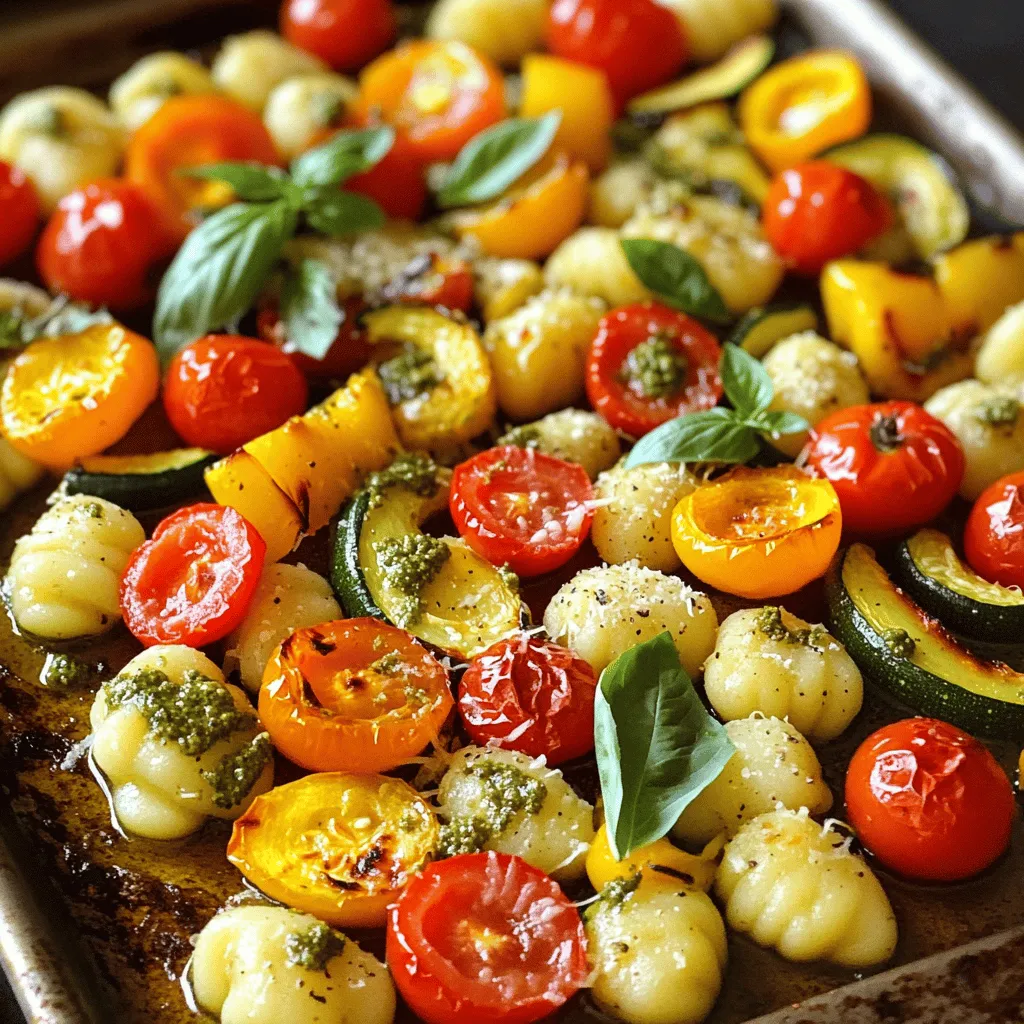Savory Sheet Pan Gnocchi with Pesto Veggies Recipe