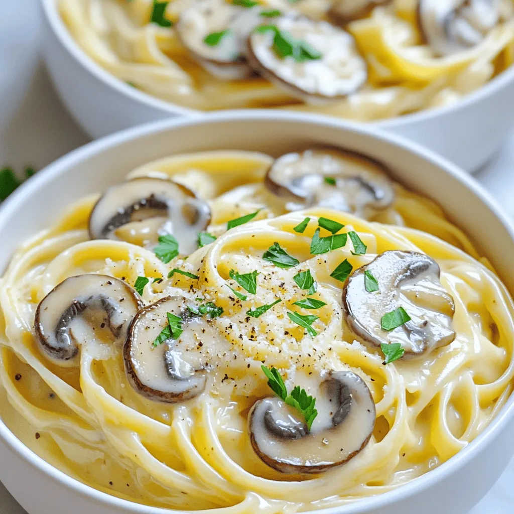 Vegan Alfredo Mushroom Pasta Creamy and Flavorful Dish