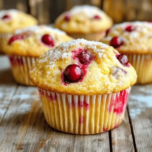 Cranberry Orange Muffins are a simple yet delightful treat. Here&rsquo;s what you need: - 1 &frac12; cups all-purpose flour - &frac12; cup granulated sugar - &frac12; teaspoon baking soda - 1 teaspoon baking powder - &frac12; teaspoon salt - 1 large egg - &frac34; cup buttermilk - 1/3 cup vegetable oil - Zest of 1 large orange - 1 cup fresh cranberries, chopped - &frac12; cup orange juice - 1 teaspoon vanilla extract - Optional: 2 tablespoons coarse sugar for topping Each ingredient plays a key role in flavor and texture. The all-purpose flour gives the muffins structure. Sugar adds sweetness, while baking soda and baking powder help them rise. Salt enhances all the flavors, creating a balance. Eggs and buttermilk keep the muffins moist and fluffy. Vegetable oil adds richness, and orange zest brings a bright citrus note. Fresh cranberries provide tartness, making each bite exciting. Orange juice flows through the muffins, tying all the flavors together. Vanilla extract adds warmth, rounding out the taste. If you want a little crunch, sprinkle coarse sugar on top before baking. These ingredients create a fun and flavorful experience. Enjoy gathering them together! 1. Preheating the oven First, preheat your oven to 375&deg;F (190&deg;C). This step is key for even baking. 2. Preparing the muffin tin Line your muffin tin with paper liners or grease it with non-stick spray. This helps the muffins release easily. 1. Combining dry ingredients In a large bowl, whisk together 1 &frac12; cups of flour, &frac12; cup of sugar, &frac12; teaspoon of baking soda, 1 teaspoon of baking powder, and &frac12; teaspoon of salt. Mix them well to blend. 2. Beating wet ingredients In another bowl, beat 1 large egg. Add &frac34; cup of buttermilk, ⅓ cup of vegetable oil, the zest of 1 large orange, &frac12; cup of orange juice, and 1 teaspoon of vanilla extract. Mix until smooth and creamy. 1. Mixing wet and dry ingredients Pour the wet mixture into the dry ingredients. Stir until just combined. It&rsquo;s okay if your batter has a few lumps; don&rsquo;t overmix it. 2. Adding cranberries Gently fold in 1 cup of chopped fresh cranberries. This adds a burst of flavor and color. 1. Filling muffin cups Divide the batter evenly among the muffin cups. Fill each cup about two-thirds full. If you like, sprinkle 2 tablespoons of coarse sugar on top for added crunch. 2. Baking time and checking for doneness Bake the muffins in your preheated oven for 18-20 minutes. Check for doneness by inserting a toothpick into the center. If it comes out clean, your muffins are ready. To make sure your muffins rise perfectly, follow these steps: - Preheat your oven to 375&deg;F (190&deg;C). - Use fresh baking powder and soda. This helps the muffins rise. - Fill the muffin cups about two-thirds full. This gives them room to rise. Overmixing can lead to tough muffins. Here&rsquo;s how to avoid it: - Mix the wet and dry ingredients until just combined. - It&rsquo;s fine if some lumps remain; this keeps muffins tender. Adding spices or extracts enhances the muffin's flavor. Here are some ideas: - Use a pinch of cinnamon or nutmeg for warmth. - Consider adding almond or lemon extract for a twist. Adjusting sugar can change the sweetness. Try these tips: - Use less sugar for a less sweet muffin. - You can add a little honey or maple syrup for natural sweetness. Pair your muffins with the right drinks: - Coffee or tea works well with the bright flavors. - A glass of fresh orange juice also complements them. For a lovely presentation: - Serve muffins on a colorful plate. - Add a sprig of mint for a pop of color. - Consider placing them in a basket lined with a cloth. {{image_2}} You can make gluten-free cranberry orange muffins easily. Use gluten-free flour instead of all-purpose flour. This swap gives a great texture and taste. For vegan options, replace the egg with a flax egg. Mix one tablespoon of flaxseed meal with three tablespoons of water. Let it sit for five minutes until it thickens. Use almond milk or soy milk instead of buttermilk for a dairy-free option. Using frozen cranberries works well. Just toss them in flour before mixing. This helps keep them from sinking. You can also use dried cranberries if fresh ones are not available. They add a nice sweetness. Feel free to switch citrus fruits. Lemon or lime zest adds a unique twist to your muffins. Try using lemon juice instead of orange juice for a fresh flavor. Add nuts or seeds for crunch. Chopped walnuts or pecans work great. They also bring healthy fats and protein. Seeds like sunflower or pumpkin seeds can add extra texture. Incorporate chocolate chips for a sweet touch. Dark chocolate pairs well with the tart cranberries. You can also use white chocolate for a creamier flavor. Just mix them into the batter before baking for a delightful surprise. To keep your cranberry orange muffins fresh, store them in a sealed container. This helps prevent them from drying out. You can keep them at room temperature for up to three days. If you want to keep them longer, refrigeration is an option. Just note that this can change their texture a bit. To freeze your muffins, let them cool completely first. Then, wrap each muffin tightly in plastic wrap. Place them in a freezer bag and remove as much air as possible. They can stay frozen for up to three months. When you're ready to eat one, take it out and let it thaw at room temperature. For a quicker option, you can microwave it for about 30 seconds. For the best taste and texture, enjoy your cranberry orange muffins within three days at room temperature. If refrigerated, they last about a week. When frozen, they remain good for three months. Always check for freshness before eating. You can check if the muffins are done by inserting a toothpick into the center. If it comes out clean, they are ready. The tops should look golden and spring back when lightly touched. I like to set a timer for 18 minutes and then check. Yes, you can use dried cranberries instead of fresh ones. They will add a different texture and sweetness. If you use dried cranberries, reduce the sugar a bit. Soak them in warm water for a few minutes to soften them before adding to the batter. These muffins pair well with many things. You can serve them with tea or coffee for breakfast. Cream cheese or butter spread on top adds a nice touch. They also go well with a fruit salad for a light snack. To make these muffins healthier, you can use whole wheat flour instead of all-purpose flour. You can also cut down on sugar or use honey or maple syrup. Adding nuts or seeds increases the fiber and healthy fats. Yes, you can make the batter ahead of time. Store it in the fridge for up to 24 hours. When you are ready to bake, just stir it gently and fill the muffin cups. This makes morning baking quick and easy! This blog post covered how to make delicious cranberry orange muffins. We explored the key ingredients, step-by-step instructions, and helpful tips. The article also suggested variations, storage options, and answered common questions. In conclusion, baking these muffins can be easy and fun. You can enjoy them fresh or save some for later. Experiment with flavors and share them with friends. Happy baking!