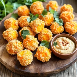 - 2 large sweet potatoes, peeled and cubed - 1 tablespoon olive oil - 1 teaspoon garlic powder - 1 teaspoon onion powder - 1/2 teaspoon smoked paprika - Salt and pepper to taste - 1/2 cup breadcrumbs (panko recommended) - 1 tablespoon corn starch - 1/2 cup mayonnaise - 1-2 chipotle peppers in adobo sauce, minced - 1 teaspoon lime juice - 1 clove garlic, minced - Salt to taste - Air fryer - Medium-sized pot - Mixing bowl - Potato masher - Measuring spoons and cups To make these sweet potato tots, you need two main sets of ingredients. First, for the sweet potato tots, you will use two large sweet potatoes. Peel and cube them to start. You will also need olive oil, garlic powder, onion powder, smoked paprika, and some salt and pepper for taste. Panko breadcrumbs and corn starch help with texture and binding. Next, for the chipotle aioli, gather mayonnaise, chipotle peppers in adobo sauce, lime juice, minced garlic, and a bit of salt. The chipotle peppers add a nice kick, while the lime juice brightens the flavor. These ingredients come together to create a creamy, tasty dip for your tots. Do not forget the kitchen tools! You will need an air fryer to get that crispiness. A medium pot helps cook the sweet potatoes. A mixing bowl and potato masher are essential for making the mixture smooth. Measuring spoons and cups ensure you get the right amounts of each ingredient. With these ingredients and tools ready, you are set to make a delightful dish! - Boil sweet potato cubes until tender. - Drain and cool slightly. Start by filling a medium pot with water. Add salt, then bring it to a boil. Place the sweet potato cubes into the boiling water. Cook them for about 10-12 minutes. You want them soft enough to mash easily. Once tender, drain the sweet potatoes. Let them sit for a bit to cool down. - Mash the sweet potatoes until smooth. - Incorporate olive oil and spices. - Add breadcrumbs and corn starch. In a large mixing bowl, take the cooled sweet potatoes. Use a potato masher to mash them until they are smooth. Next, pour in the olive oil. Add garlic powder, onion powder, smoked paprika, salt, and pepper. Mix all the ingredients well. Now, stir in the breadcrumbs and corn starch. This will help your tots get that nice, crispy texture. - Preheat air fryer to 400&deg;F (200&deg;C). - Shape the mixture into tots. - Cook in batches until crispy. Set your air fryer to preheat at 400&deg;F (200&deg;C). While it heats, take your sweet potato mixture. Shape it into small tots, about the size of a golf ball. Make sure they are compact so they hold together while cooking. Place the tots in the air fryer basket in a single layer. Cook them in batches if needed. Air fry for 12-15 minutes. Flip them halfway through for even browning. They should turn a lovely golden brown and be crispy all around. To make sure your sweet potato tots are crispy, use panko breadcrumbs. They give a nice crunch that regular breadcrumbs can't match. Another key tip is to avoid overcrowding the air fryer basket. This allows hot air to circulate around each tot, helping them to crisp up evenly. If you stack them, they may become soggy. Want to make your chipotle aioli hotter? You can adjust the number of chipotle peppers you use. Start with one pepper if you prefer mild heat. You can always add more later if you want it spicier. To brighten the flavor, add more lime juice. This gives a tangy taste that balances well with the sweetness of the sweet potatoes. For a smooth aioli, blend the ingredients well. Combine mayonnaise, minced chipotle peppers, lime juice, and garlic. Mix until everything is fully combined and smooth. For the best taste, let the aioli chill in the fridge for a while. This resting time allows flavors to meld together, creating a more delicious dip. {{image_2}} You can change the flavor of your sweet potato tots. Use regular potatoes for a new taste. This swap gives a classic twist. You can also add herbs for a fresh touch. Try cilantro or parsley for added brightness. These herbs make the dish pop with color and flavor. Want to spice up your chipotle aioli? Add honey for a sweet kick. This mix balances heat and sweetness perfectly. You can also try different mustards to change the taste. Each type of mustard gives a unique flavor. Experiment with Dijon or whole grain for fun variations. Pair your sweet potato tots with various dipping sauces. Think ranch, ketchup, or barbecue for fun options. Each sauce brings its own flair. You can also serve the tots with a fresh salad. A crisp salad adds crunch and a healthy touch to your meal. Store your sweet potato tots in an airtight container. They stay fresh in the fridge for about three days. After that, they may lose flavor and texture. For the best results, reheat the tots in your air fryer. This keeps them crispy. If you're in a hurry, you can microwave them. Just keep in mind, they may not be as crunchy. You can freeze uncooked sweet potato tots for later. Just shape them and lay them on a tray, then freeze until firm. Once frozen, transfer them to a freezer-safe bag. You can also freeze cooked tots. Just store them in freezer-safe bags. They&rsquo;ll be good for about three months. You cook sweet potato tots in an air fryer for 12-15 minutes. Start by preheating your air fryer to 400&deg;F (200&deg;C). Place the tots in a single layer and flip them halfway. This helps them get crispy and golden. Yes, you can make sweet potato tots ahead of time. You can prepare the mixture and shape the tots. Then, store them in the fridge for a few hours. If you want to store them longer, freeze them. Just cook them from frozen when you're ready to eat. You can use Greek yogurt as a great substitute for mayonnaise. It adds creaminess and a bit of tang. You can also try avocado or sour cream for a different flavor. These options keep the aioli rich and tasty. To make sweet potato tots gluten-free, simply use gluten-free breadcrumbs. Panko breadcrumbs are a great choice for added crunch. Always check the label to ensure they are gluten-free. This way, everyone can enjoy these tasty tots. In this post, I covered the key ingredients and steps needed to make sweet potato tots and chipotle aioli. I shared tips for achieving crispy tots and ideas for flavor variations. Remember, customizing your tots can make them even more fun to eat. Use these recipes and tips to create a tasty snack or side. Enjoy the cooking process and taste the results!
