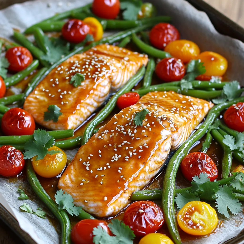 Sheet Pan Honey Garlic Salmon Tasty Dinner Delight