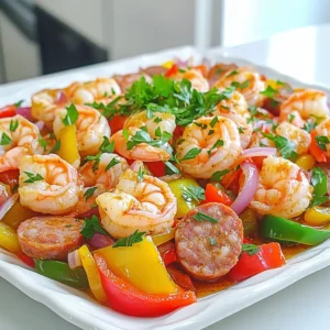 Cajun Shrimp and Sausage Sheet Pan Flavorful Delight