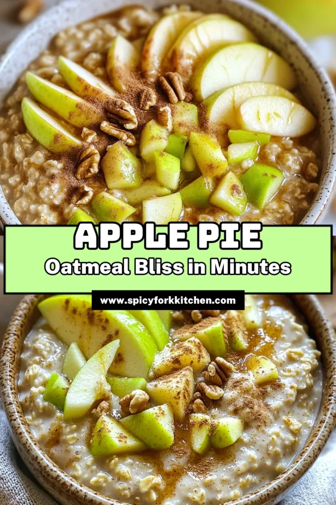 Savor the deliciousness of Brown Sugar Apple Pie Oatmeal with this easy recipe that brings the flavors of fall right to your breakfast table. Featuring rolled oats, fresh apples, and warm spices, this creamy dish is perfect for cozy mornings. With simple ingredients and quick prep, you can enjoy a warm bowl of comforting goodness in no time. Click through to discover the recipe and start your day on a sweet note!