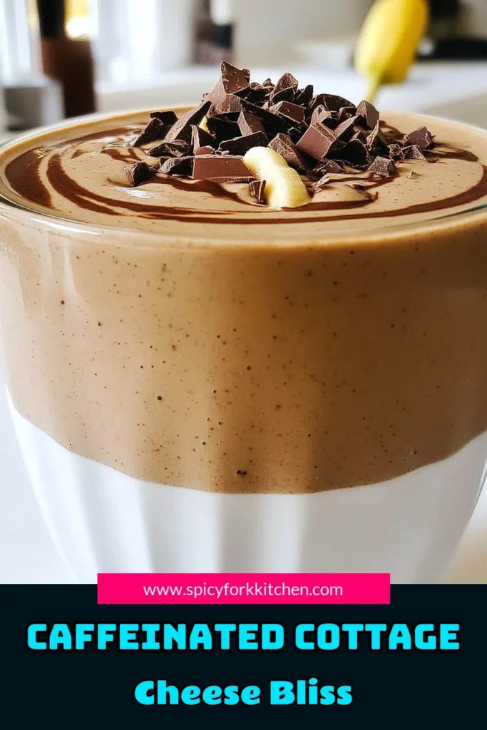 Start your day with a delightful Mocha Cottage Cheese Smoothie that combines rich flavors and nutritious ingredients! This creamy smoothie features cottage cheese, almond milk, cocoa powder, and a kick of espresso, blended to perfection. It's perfect for breakfast or a post-workout treat. Ready in just 5 minutes, it's a delicious way to boost your protein intake. Click to discover the full recipe and make your mornings delicious! #MochaSmoothie #HealthyBreakfast #SmoothieRecipe #CottageCheese