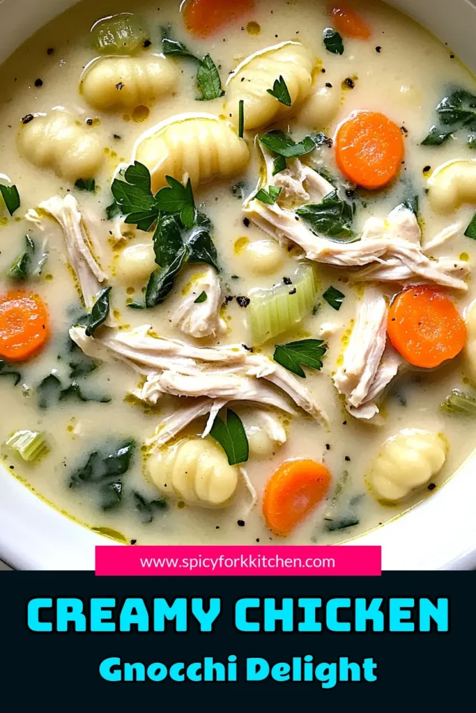 Warm up your mealtime with this Cozy Slow Cooker Creamy Chicken Gnocchi Soup! Packed with tender chicken, fresh veggies, and creamy goodness, this easy recipe is perfect for busy days. Simply throw in the ingredients and let the slow cooker work its magic. Ready to savor a delicious bowl? Click through for the full recipe and make mealtime a cozy delight! #SlowCookerRecipes #ChickenSoup #ComfortFood #GnocchiSoup