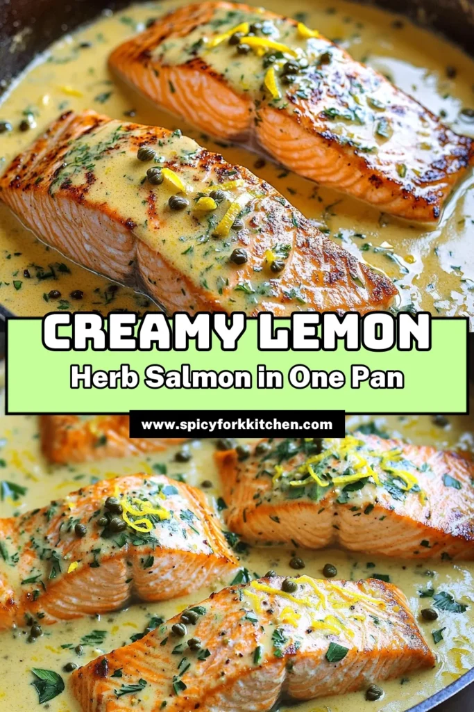 Indulge in a delightful One-Pan Creamy Lemon Herb Salmon that's sure to impress! This easy recipe features tender salmon fillets in a rich, zesty cream sauce infused with herbs. Perfect for a quick weeknight dinner or a special occasion, it takes just 30 minutes from start to finish. Click through to discover step-by-step instructions and presentation tips that will elevate your meal. Get ready to savor every bite!