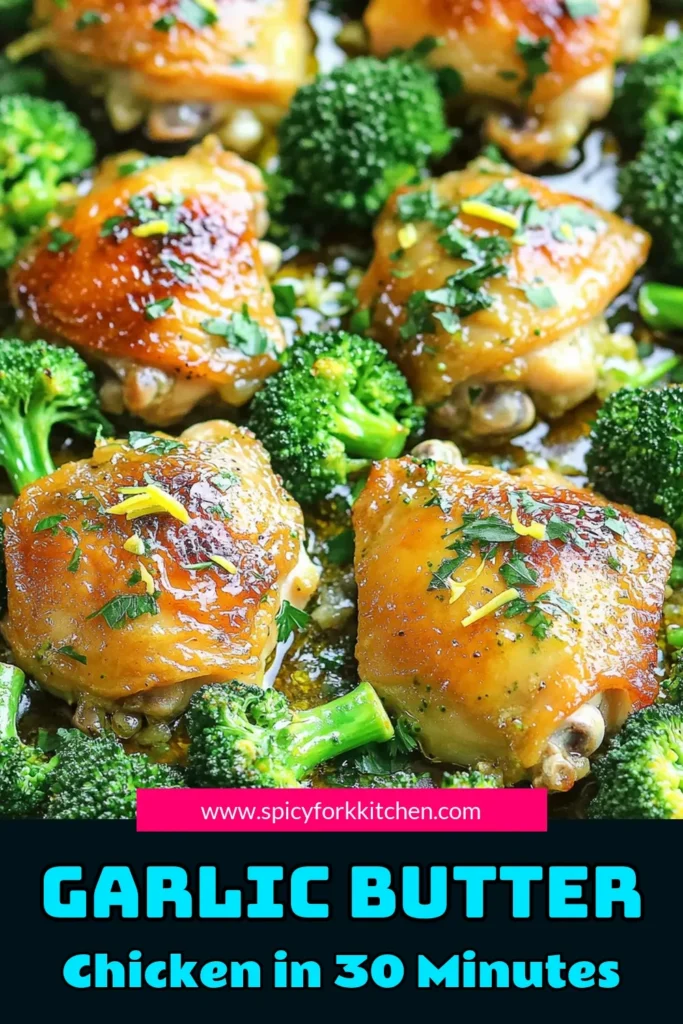 Discover the deliciousness of sheet-pan garlic butter chicken and broccoli! This easy recipe features tender chicken thighs and vibrant broccoli, all coated in a mouthwatering garlic butter sauce. Perfect for a busy weeknight dinner, it can be made in just 30 minutes! Click to explore the full recipe and enjoy a delightful meal that brings flavor and ease to your table. Don't miss out on this tasty dish!