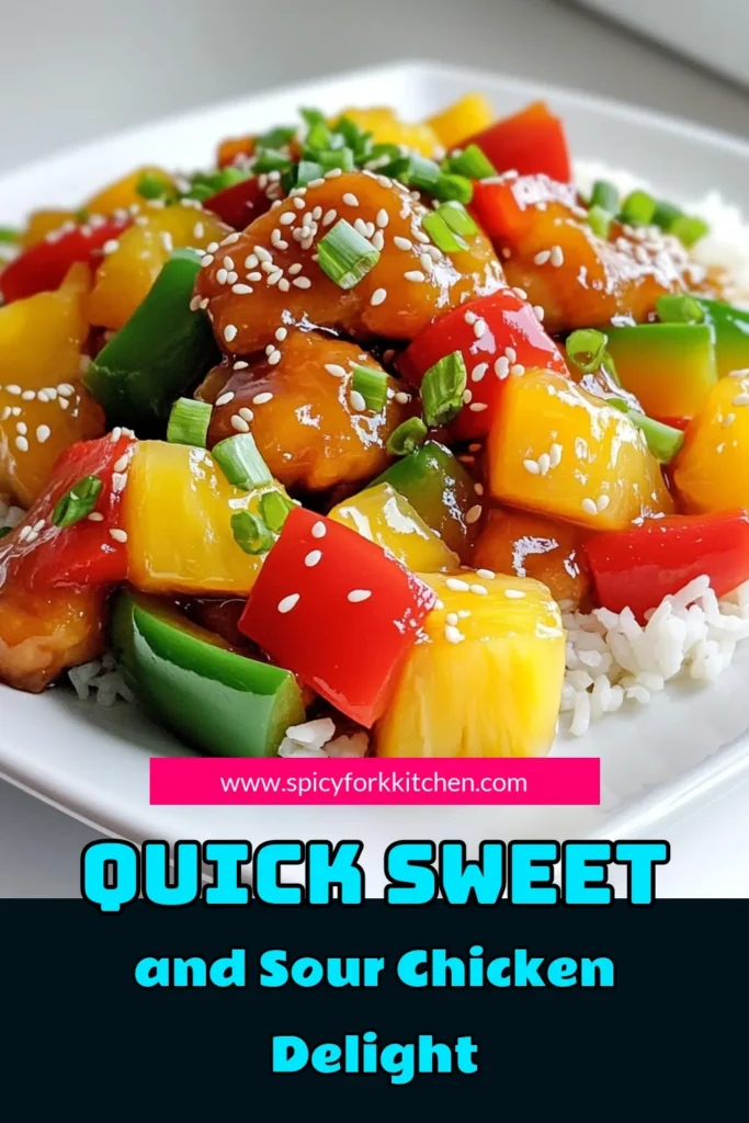 Savor the irresistible flavors of sweet and sour chicken with this easy recipe! Perfectly cooked chicken is tossed with vibrant bell peppers and juicy pineapple, all coated in a tangy sauce that will delight your taste buds. Ready in just 30 minutes, this dish makes for a quick and satisfying meal. Click to explore the step-by-step guide and impress your family tonight! #SweetAndSourChicken #EasyRecipes #DinnerIdeas #CookingAtHome