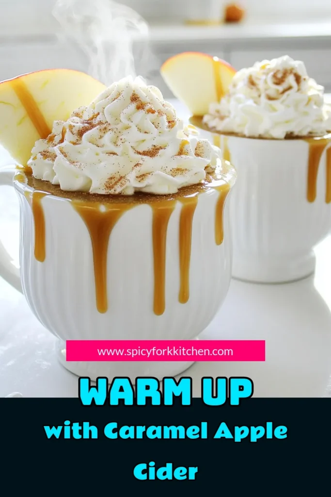 Cozy up with a delicious cup of Warm Spiced Caramel Apple Cider that's perfect for chilly days! This easy recipe combines the rich flavors of apple cider, warm spices, and caramel for a delightful treat. With just a few ingredients and simple steps, you'll have a festive drink ready to impress your guests. Click through to explore the full recipe and warm up your autumn gatherings! #AppleCider #FallRecipes #CozyDrinks #HomemadeTreats