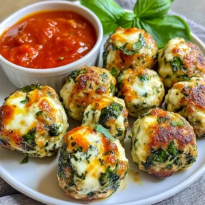 Spinach Mozzarella Garlic Meatballs Tasty Dinner Option