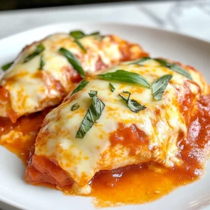 - 4 boneless, skinless chicken breasts - 1 cup marinara sauce - 1 cup shredded mozzarella cheese I love using simple, fresh ingredients for this dish. The chicken breasts are the base of the recipe. They should be boneless and skinless for easy cooking. I always choose high-quality chicken for the best flavor. Next, the marinara sauce adds that Italian flair. Look for a sauce that is rich and flavorful. Finally, the shredded mozzarella cheese melts beautifully and gives a lovely finish. This recipe serves four people, making it perfect for a family dinner. Each person gets one chicken breast, topped with sauce and cheese. If you want seconds, you can easily double the recipe. When picking ingredients, go for fresh or organic when possible. They enhance the taste of your meal. For this dish, you can use olive oil to enhance the flavor. Olive oil is a staple in Italian cooking. Drizzle a little over the chicken before adding sauce and cheese. It adds richness and depth to the dish. You can also use avocado oil for a different but tasty twist. {{ingredient_image_1}} First, take the chicken breasts from the package. Rinse them under cold water. Pat them dry with paper towels. This helps remove any bacteria. Place the chicken in a baking dish. Arrange them side by side. Make sure they are in a single layer. This step helps them cook evenly. Now it&rsquo;s time for the fun part! Pour the marinara sauce over the chicken. Spread it evenly. You want each piece to be covered well. Use a spatula if needed. Next, sprinkle the shredded mozzarella cheese on top. Be generous but don&rsquo;t overdo it. You want the cheese to melt evenly. Set your oven to 375&deg;F (190&deg;C). This is the perfect temperature for baking. Bake the dish for 25-30 minutes. To check for doneness, use a meat thermometer. The chicken should reach 165&deg;F (75&deg;C). If you want a crispy cheese top, broil it for 2-3 minutes. After cooking, let the chicken rest for 5 minutes. This step helps keep it juicy. Every oven is a bit different. If your oven runs hot, check the chicken early. A good rule is to aim for about 25 minutes. If you have a slower oven, it may need a few extra minutes. Always check the chicken's internal temperature. It should reach 165&deg;F (75&deg;C) for safe eating. This ensures your meal is both safe and juicy. To give your dish a boost, add spices and herbs. Consider basil, oregano, or garlic powder. These herbs pair well with marinara and chicken. For more depth, try adding red pepper flakes for a mild kick. When you pour the marinara, mix in some of these spices. It helps the flavors blend beautifully. Make your dish pop on the plate. Serve the chicken on a bed of pasta or next to a fresh salad. This adds color and makes it more inviting. For garnish, sprinkle fresh basil or add extra mozzarella on top. This simple touch enhances the look and shows off your cooking skills. Pro Tips Marinara Sauce Quality: Use a high-quality marinara sauce for the best flavor. A homemade sauce can elevate this dish even further. Cheese Options: Experiment with different cheeses like provolone or parmesan for a unique twist on the classic mozzarella topping. Chicken Thickness: If your chicken breasts are thick, consider pounding them to an even thickness to ensure they cook evenly. Resting Time: Allow the chicken to rest for a few minutes after baking to retain its juices and enhance the overall texture. {{image_2}} You can switch the marinara sauce with other sauces. Try pesto for a fresh twist. Alfredo sauce adds creaminess and richness. You can also use a spicy arrabbiata for some heat. Each sauce brings its own flavor. For cheese, mozzarella is a classic choice. However, you can use provolone for a sharper taste. Cheddar gives a bold flavor too. If you want a lower-fat option, use part-skim mozzarella. It still melts well and tastes great. You can cook this dish on the stovetop. Heat a skillet over medium heat. Brown the chicken for a few minutes on each side. Then, add the sauce and cover. Let it simmer until cooked through. This method saves time and keeps the chicken juicy. A slow cooker is another great option. Simply place the chicken, sauce, and cheese in the pot. Cook on low for 4-6 hours. This method makes the chicken very tender and full of flavor. Grilling is a fun idea too. Marinate the chicken in the sauce first. Then, grill it over medium heat until done. Add cheese in the last few minutes to melt it. Grilled chicken has a nice smoky flavor. If you need a gluten-free option, check the marinara sauce. Some brands add gluten, so read the label. Most cheese is gluten-free, making it easy to enjoy. For low-carb options, skip the pasta. Serve the chicken with a side of veggies instead. Broccoli or zucchini pairs well. You can also use cauliflower rice for a filling side. These swaps help keep the meal healthy and satisfying. To keep your Three-Ingredient Italian Chicken fresh, store it in an airtight container. Make sure it cools down first. Place it in the fridge for up to three days. If you want to save it longer, put it in the freezer. Wrap it tightly in plastic wrap and foil. This helps avoid freezer burn. To reheat the chicken, use the oven for the best results. Preheat your oven to 350&deg;F (175&deg;C). Place the chicken in a baking dish. Cover it with foil to keep moisture in. Heat for about 15-20 minutes or until warm. You can also use a microwave, but it may dry out the chicken. If you choose the microwave, cover the dish with a lid or damp paper towel. This keeps it moist. In the fridge, the cooked chicken lasts about three days. When frozen, it can last up to three months. Always label your containers with the date. This helps you keep track of how long it&rsquo;s been stored. When ready to eat, remember to check for any off smells or changes in texture. Yes, you can use frozen chicken. Just keep a few things in mind. First, you need to adjust your cooking time. Frozen chicken takes longer to cook. I recommend baking it for 40-50 minutes instead of 25-30. Make sure to check the internal temperature. It must reach 165&deg;F (75&deg;C) for safety. This way, you can enjoy this dish even when you forget to thaw the chicken! Pairing this chicken with the right sides makes the meal better. Here are some great ideas: - Pasta: Serve it over spaghetti or penne. It soaks up the sauce well. - Salad: A fresh green salad adds crunch and balance. - Garlic Bread: This is perfect for soaking up any extra sauce. - Roasted Vegetables: Broccoli, zucchini, or bell peppers complement the flavors. These sides will make your dinner feel complete and satisfying. Making this dish ahead is easy and smart! You can prep the chicken and sauce the day before. Here&rsquo;s how: - Marinate the Chicken: Place the chicken in a dish with marinara sauce. Cover it and let it sit in the fridge. - Layer Everything: You can layer the chicken and cheese the night before. Just cover it with foil. - Bake When Ready: When it&rsquo;s time to eat, just pop it in the oven. This saves time and makes dinner stress-free. With these tips, you can enjoy a delicious meal with less hassle! This blog post covered how to make a simple and tasty Three-Ingredient Italian Chicken. You learned about key ingredients like chicken, marinara sauce, and mozzarella cheese. I shared tips on preparing, cooking, and enhancing flavors, plus storage guidance. In the end, this dish is quick, easy, and perfect for any meal. So gather your ingredients and enjoy this delightful recipe!