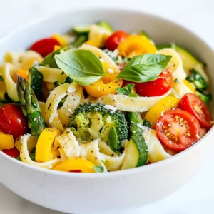 To make Classic Pasta Primavera, gather these simple ingredients: - 8 oz spaghetti or fettuccine - 2 tablespoons olive oil - 1 small onion, sliced - 2 cloves garlic, minced - 1 zucchini, sliced - 1 bell pepper (red or yellow), sliced - 1 cup cherry tomatoes, halved - 1 cup broccoli florets - 1 cup asparagus, cut into 2-inch pieces - 1 teaspoon Italian seasoning - Salt and pepper, to taste - &frac14; cup grated Parmesan cheese (optional) - Fresh basil leaves for garnish (optional) These ingredients create a fresh and colorful dish. You can adjust the vegetables based on what you like or have. You can swap or add many ingredients. If you don&rsquo;t have zucchini, try yellow squash. For the bell pepper, any color works. You can also use frozen vegetables if fresh ones aren&rsquo;t available. Just thaw them first. If you want a creamier dish, add a splash of heavy cream. For a protein boost, toss in grilled chicken or shrimp. Fresh vegetables shine in this dish. They add vibrant colors and crisp textures. However, frozen vegetables can work too, especially if you&rsquo;re short on time. They are often frozen at peak freshness, keeping many nutrients intact. If you use frozen veggies, cook them just until heated through. This way, they stay bright and tasty. Always remember, the goal is to enjoy every bite! {{ingredient_image_1}} Start by boiling a large pot of salted water. This helps the pasta taste great. Add 8 ounces of spaghetti or fettuccine to the water. Cook it until it is al dente, which means it&rsquo;s firm but cooked through. This usually takes about 8 to 10 minutes. Once it&rsquo;s done, drain the pasta in a colander, but save about &frac12; cup of that pasta water. This starchy water is a secret weapon for making your sauce creamy. In a large skillet, heat 2 tablespoons of olive oil over medium heat. Once hot, add a sliced small onion. Cook the onion for 3 to 4 minutes until it turns clear. Then, add 2 cloves of minced garlic and cook for 1 more minute. This makes your kitchen smell amazing! After that, toss in the sliced zucchini, bell pepper, halved cherry tomatoes, broccoli florets, and asparagus cut into 2-inch pieces. Saut&eacute; these veggies for about 5 to 7 minutes. You want them tender but still a bit crunchy. Season them with 1 teaspoon of Italian seasoning, plus salt and pepper to taste. Now, it&rsquo;s time to bring everything together. Toss the drained pasta into the skillet with the cooked vegetables. Pour in some of that reserved pasta water a little at a time. This helps to create a light sauce that coats the pasta and veggies. Mix everything well until it&rsquo;s hot and combined. If you like, sprinkle &frac14; cup of grated Parmesan cheese over the pasta. Let it melt slightly. Serve your Pasta Primavera hot, and add fresh basil leaves on top for a touch of color and flavor. Enjoy your vibrant, veggie-filled dish! To make great pasta, start with plenty of water. Use a large pot and add salt. The water should taste like the sea. Bring it to a boil. Cook the spaghetti or fettuccine until al dente. This means the pasta should be firm to the bite. Drain the pasta but save some water. You will use this later for the sauce. Seasoning is key to great flavor in pasta primavera. Use Italian seasoning, salt, and pepper for a simple taste boost. Add them to the saut&eacute;ed veggies. This will help the flavors mix well. If you want a cheesy touch, sprinkle grated Parmesan cheese at the end. It melts nicely and adds richness. You can make pasta primavera your own. Try different veggies based on what you like. Carrots, peas, or even spinach work well. Use fresh vegetables for the best taste, but frozen ones can work too. Just adjust cooking time to ensure all veggies are tender yet crisp. Add your favorite herbs for extra flavor, like basil or parsley. Pro Tips Use Seasonal Veggies: Opt for vegetables that are in season for the freshest flavors and best nutrition. Reserve Pasta Water: Always save some pasta cooking water; it helps to create a silky sauce that clings to the pasta. Don't Overcook Veggies: Saut&eacute; the vegetables just until tender-crisp to retain their vibrant color and nutrients. Add a Citrus Twist: A squeeze of lemon juice or zest at the end brightens the dish and enhances the flavors of the vegetables. {{image_2}} You can switch up your pasta game with many options. Try whole grain pasta for more fiber. Gluten-free pasta works well for those with gluten issues. Zoodles, or zucchini noodles, add freshness and cut carbs. You can even use rice noodles for a new twist. Pasta primavera shines with a variety of veggies. Green beans, snap peas, or carrots add color and crunch. For a twist, try adding spinach or kale. Seasonal vegetables, like squash in fall, make great choices too. Just keep the cooking time in mind so everything stays crisp. Pasta primavera is perfect for everyone. For a vegetarian dish, focus on fresh veggies and herbs. You can add protein by including chickpeas or tofu. If you want meat, grilled chicken or shrimp pairs nicely. Just cook them separately and mix them in. To store leftover Pasta Primavera, first let it cool. Place it in an airtight container. You can keep it in the fridge for up to three days. Make sure to cover it well to keep it fresh. If you want to store it longer, freezing is a good option. When you're ready to reheat, use a skillet for the best results. Add a splash of water or olive oil to help with moisture. Heat over medium-low heat, stirring gently. This method helps keep the veggies crisp and the pasta from drying out. You can also use a microwave if you&rsquo;re in a hurry. Just add a little water and cover it. If you want to freeze Pasta Primavera, follow these steps. First, cool the pasta completely. Then, place it in a freezer-safe container. You can also use freezer bags for easy storage. Make sure to remove as much air as possible. Label the bags with the date. The pasta will stay good for about two months. To reheat, let it thaw in the fridge overnight before warming it up. Pasta Primavera is a fresh dish made with pasta and vegetables. It highlights the colors and flavors of fresh produce. You can use any pasta you like, such as spaghetti or fettuccine. The dish usually includes zucchini, bell peppers, and cherry tomatoes. It&rsquo;s light, tasty, and perfect for a quick meal. Yes, you can make Pasta Primavera ahead of time. Cook the pasta and vegetables, then store them in the fridge. Keep the sauce separate to maintain freshness. When ready to eat, just reheat everything together. This makes it a great choice for meal prep! To make Pasta Primavera healthier, use whole grain pasta. Add more vegetables for extra nutrients. You can also reduce the olive oil or skip the cheese. This dish is very versatile, so feel free to swap in your favorite veggies. Enjoy a tasty meal without the extra calories! Pasta Primavera is a tasty dish with fresh ingredients you can customize. We explored key ingredients, from classic to optional swaps. Next, I walked you through cooking the pasta and veggies. I also shared tips for perfect texture and flavor. Don&rsquo;t forget the variations to suit your taste. Finally, I covered how to store leftovers and answer common questions. Enjoy making Pasta Primavera your own! It&rsquo;s easy and fun to create.