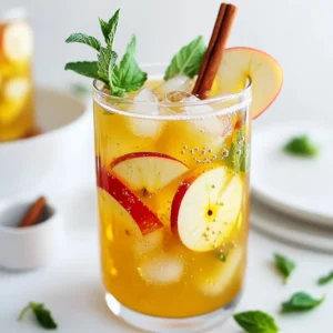 Sparkling Apple Cider Mocktail Refreshing and Easy Drink