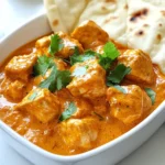 For the best butter chicken, gather these key items: - 500g chicken thighs, boneless and skinless, cut into cubes - 1 cup plain yogurt - 2 tablespoons lemon juice - 1 tablespoon ginger-garlic paste - 2 teaspoons garam masala - 1 teaspoon ground cumin - 1 teaspoon turmeric powder - 1 teaspoon red chili powder (adjust to taste) - Salt to taste - 3 tablespoons butter - 1 medium onion, finely chopped - 2 large tomatoes, pureed - 1 tablespoon sugar - 1 cup heavy cream These ingredients bring rich flavor and smooth texture to your dish. The chicken thighs work best here. They stay juicy and tender during cooking. You likely have these staples at home: - Salt - Sugar - Ground cumin - Turmeric powder - Red chili powder These spices add depth and warmth to your butter chicken. They balance the creaminess of the sauce. To make your dish look great, consider these garnishes: - Fresh coriander leaves - Extra cream drizzles Garnishes not only add color but also enhance the flavor. The fresh coriander brings a bright touch to the rich sauce. {{ingredient_image_1}} To start, grab a mixing bowl. Add 1 cup of plain yogurt. Then, squeeze in 2 tablespoons of lemon juice. Next, add 1 tablespoon of ginger-garlic paste. This mix gives the chicken great flavor. Now, sprinkle in 2 teaspoons of garam masala, 1 teaspoon of ground cumin, 1 teaspoon of turmeric powder, and 1 teaspoon of red chili powder. Adjust the chili to your taste. Finally, add salt as needed. Mix it all well. Cut 500g of boneless chicken thighs into cubes. Place the chicken in the marinade. Make sure each piece is coated well. Cover the bowl and put it in the fridge. Let it sit for at least 1 hour, or overnight for the best taste. Heat a large skillet over medium heat. Add 3 tablespoons of butter and let it melt. Once melted, toss in 1 finely chopped medium onion. Sauté the onions until they turn golden brown. This step adds a sweet flavor to the dish. Now, take the marinated chicken from the fridge. Add the chicken to the skillet, along with any extra marinade. Cook it for about 5 to 7 minutes. You want the chicken to brown nicely. Next, stir in 2 pureed large tomatoes and 1 tablespoon of sugar. This combo brings a rich taste. Let it cook for about 10 minutes. Watch for the sauce to thicken and some oil to separate. Now, add the reserved marinade back into the pan. Mix everything well and cook for another 5 minutes. This step deepens the flavors. Then, pour in 1 cup of heavy cream. Stir to blend it in. Let the sauce simmer for another 5 to 10 minutes on low heat. This makes the sauce creamy and smooth. Taste your dish and adjust salt and spice levels if needed. Garnish with fresh coriander leaves before serving. Enjoy your delicious butter chicken! If you want a lighter dish, use coconut milk instead of heavy cream. It adds a nice sweetness. You can also try cashew cream for a rich texture. Blend soaked cashews with water until smooth for this. Both options make the dish creamy without dairy. Marinating the chicken is key for great taste. I recommend letting it sit for at least one hour. For deeper flavors, marinate the chicken overnight. The yogurt softens the meat and adds a tangy note. Make sure every piece is well coated in the marinade. Spice level can change a lot in butter chicken. Start with one teaspoon of red chili powder if you prefer mild. You can add more if you like heat. Always taste the sauce before serving. This way, you can adjust the flavors to your liking. Pro Tips Marinate Longer: For deeper flavor, marinate the chicken overnight. This allows the spices to infuse into the meat, resulting in a richer taste. Control the Heat: Adjust the amount of red chili powder based on your heat preference. Start with less if you're unsure, as you can always add more later. Use Ghee for Richness: If available, substitute butter with ghee for an authentic Indian flavor. Ghee adds a nuttiness that complements the spices beautifully. Perfect Creaminess: To achieve a velvety sauce, add the cream slowly while stirring continuously. This prevents the cream from curdling and ensures a smooth texture. {{image_2}} If you want a vegetarian option, use paneer or tofu. Marinate the paneer or tofu like you would the chicken. Cook it the same way in the pan. You can also use chickpeas for a protein-packed dish. The flavors will still shine through in the sauce. Different regions in India add their own twist to butter chicken. For example, in Delhi, people often make it richer by using more cream. In Punjab, you might find it with a smoky flavor from cooking over open flames. These regional styles offer a fun way to explore different tastes. To make a lighter version, swap heavy cream for coconut milk. It gives a nice flavor without all the calories. You can also use skinless chicken breasts instead of thighs. Reducing the butter can also help make it healthier. Enjoy the same great taste while being mindful of your health. To store leftover butter chicken, let it cool to room temperature. Then, place it in an airtight container. This keeps the dish fresh. You can store it in the fridge for up to three days. Make sure to label your container with the date. This way, you know when to eat it. When you're ready to eat, take out your butter chicken. You can reheat it in the microwave or on the stove. If using a microwave, heat it for 1-2 minutes. Stir it halfway through to warm it evenly. On the stove, heat it on low. Stir often to prevent burning. Add a splash of water or cream if it seems too thick. You can freeze butter chicken for longer storage. First, let it cool completely. Then, transfer it to a freezer-safe container. It can last up to three months in the freezer. When you're ready to eat, thaw it overnight in the fridge. Reheat as mentioned above. Enjoy the rich flavors even after freezing! Butter chicken is a rich and creamy dish from India. It features tender chicken in a spiced tomato sauce. The sauce is buttery and smooth, with a hint of sweetness. It’s known for its warm spices like garam masala and cumin. This dish is a favorite in many homes and restaurants. Yes, you can use chicken breasts. They will work well in this recipe. Breasts cook faster and are leaner than thighs. However, thighs have more flavor and stay juicy. If you prefer breasts, be careful not to overcook them. To make butter chicken less spicy, you can reduce or skip the red chili powder. You can also add more cream or yogurt to cool it down. Adding sugar can help balance the heat too. Taste as you go to find the right level for you. Butter chicken pairs well with warm naan or fluffy basmati rice. You can also serve it with a fresh salad or raita. Raita is a yogurt side that cools the palate. This makes a great meal even better! Butter chicken is a tasty dish with rich flavors. You learned about key ingredients, easy steps, and helpful tips. We also explored fun variations and storage ideas. Always remember to adjust spices to your liking. Feel free to try vegetarian options for a twist. Whether it’s your first time or you’re an old pro, butter chicken is sure to please. Enjoy your cooking journey!