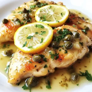 - 4 boneless, skinless chicken breasts - 1/2 cup chicken broth - 1/4 cup fresh lemon juice - 1/4 cup capers, drained - 3 cloves garlic, minced - 1 teaspoon dried oregano - 1 teaspoon dried thyme - 1 tablespoon olive oil - Salt and pepper to taste - Fresh parsley, chopped (for garnish) - Lemon slices (for garnish) For this Crockpot Chicken Piccata, you need simple yet flavorful ingredients. First, the chicken breasts serve as the base of the dish. I recommend using boneless, skinless chicken breasts for tender bites. They will soak up the flavor from the sauce. Next, we have broth and acidic components. The chicken broth adds moisture. The fresh lemon juice gives a bright, zesty kick. This balance of flavors makes every bite enjoyable. Flavor enhancers play a key role too. Minced garlic, capers, oregano, and thyme bring depth to the dish. Each ingredient adds its own unique taste. Together, they create a rich sauce that complements the chicken perfectly. Finally, optional garnishes like fresh parsley and lemon slices brighten your plate. They add a pop of color and freshness. You can use these for a beautiful presentation. By gathering these ingredients, you're ready to create a tasty one-pot meal. This Crockpot Chicken Piccata promises layers of flavor that everyone will love. {{ingredient_image_1}} Seasoning the Chicken Start by seasoning the chicken breasts with salt and pepper. Use a good amount on both sides. This step adds depth to the dish. Place the seasoned chicken in the bottom of the crockpot. Preparing the Sauce Mixture In a bowl, mix the chicken broth, lemon juice, minced garlic, and drained capers. Add oregano and thyme for flavor. Drizzle in the olive oil and stir until well combined. This sauce gives the chicken its tasty kick. Combining Ingredients in the Crockpot Pour the sauce mixture over the chicken in the crockpot. Make sure the chicken is well coated. This ensures every bite is full of flavor. Setting the Crockpot Temperature Cover the crockpot and set it to low. If you are short on time, you can choose high. Both settings work. Cooking Time Guidelines Cook on low for 6-7 hours. If you are using high, cook for 3-4 hours. The chicken should be tender and fully cooked when done. Plating Suggestions Once cooked, remove the chicken from the crockpot. Place it on a plate. Drizzle some of the sauce over the chicken. Garnish with fresh parsley and lemon slices for a nice look. Best Accompaniments This dish pairs well with pasta or rice. Serving it over a bed of pasta makes a great meal. The sauce will soak into the pasta for added flavor. Achieving Tender Chicken To get tender chicken, use boneless and skinless chicken breasts. Season them well with salt and pepper before cooking. Place them in the crockpot first. This helps keep the chicken juicy. Cooking on low for 6-7 hours is best for tenderness. If you're short on time, you can cook on high for 3-4 hours. Ensuring Rich Flavor The key to rich flavor lies in the sauce. Mix chicken broth, fresh lemon juice, and garlic. Add drained capers, oregano, and thyme for a pop of taste. Olive oil adds depth too. Pour this mixture over the chicken before cooking. This lets the flavors soak in while it cooks. Enhancing Presentation Make your dish look great by serving it over pasta or rice. Drizzle some of the caper sauce on top. Add fresh parsley and lemon slices for color. This simple touch makes the dish more inviting. Suggested Side Dishes Pair your chicken piccata with a fresh salad or steamed veggies. These sides balance the rich flavors of the dish. You can also serve crusty bread to soak up the sauce. This adds a nice touch to your meal. Pro Tips Use Fresh Ingredients: Fresh lemon juice and high-quality capers will elevate the flavor of your chicken piccata significantly. Let It Rest: After cooking, let the chicken rest for a few minutes before slicing to retain its juices and tenderness. Customize Your Herbs: Feel free to experiment with other herbs like basil or parsley to add your own twist to the dish. Thicken the Sauce: If you prefer a thicker sauce, mix a tablespoon of cornstarch with water and stir it into the sauce while simmering. {{image_2}} Substituting Proteins You can swap chicken for other meats. Pork or turkey work well. If you choose fish, I suggest salmon. It cooks quickly but has a rich taste. For a plant-based option, use firm tofu. Just ensure you press it to remove extra water. Alternative Herbs and Spices Use fresh herbs for a bright flavor. Basil or parsley can replace oregano and thyme. Add a pinch of red pepper flakes for a spicy kick. You can also use lemon zest to boost the lemon flavor in the dish. Experiment with what you like! Stovetop Variation If you prefer, you can cook chicken piccata on the stove. Start by searing the chicken in a skillet with olive oil. Once browned, add the sauce mixture. Let it simmer for about 20 minutes. This method gives a lovely caramelized flavor. Instant Pot Adaptation Using an Instant Pot is quick and easy. Sear the chicken first, then add your sauce. Seal the lid and cook on high pressure for about 8 minutes. Let the pressure release naturally for best results. This method keeps the chicken juicy and tender. - Best Practices for Refrigeration: Once you have leftovers, let them cool. Place them in an airtight container. Store in the fridge. Enjoy them within three days for the best taste. - Recommended Freezing Techniques: To freeze, pack the chicken and sauce in a freezer-safe bag. Remove as much air as possible. Label the bag with the date. Use within three months for best flavor. - How to Reheat Safely: For safe reheating, use the microwave or stovetop. If using a microwave, heat on medium power. Stir halfway through to heat evenly. On the stovetop, warm over low heat until hot. - Maintaining Flavor and Tenderness: To keep the chicken tender, add a splash of broth while reheating. This helps retain moisture. Reheat gently to avoid drying out the chicken. Enjoy your meal just like the first time! Yes, you can use frozen chicken breasts in this recipe. Just make sure to adjust the cooking time. If you use frozen chicken, add about 1-2 hours to the cooking time. Check that the chicken reaches 165&deg;F for safety. To make this dish gluten-free, use gluten-free chicken broth. Most brands offer a gluten-free option. Also, ensure the capers you choose are gluten-free. This way, you can enjoy a tasty meal without any gluten. If your sauce is too thin, you can thicken it easily. Simply turn the crockpot to high after cooking. Let it simmer for 15-20 minutes, uncovered. This helps the sauce reduce and become thicker. If needed, you can also mix a little cornstarch with cold water and stir it in. This will help it thicken even more. In this article, I shared all you need for a great chicken dish. You learned the essential ingredients, from chicken breasts to flavorful garnishes. I provided clear steps for preparation and cooking in a crockpot. Plus, I included helpful tips for perfect chicken and serving suggestions. Try the variations for a fun twist and follow the storage tips for leftovers. You can create a delicious meal that suits your taste and needs. Now, get cooking and enjoy your delicious chicken!