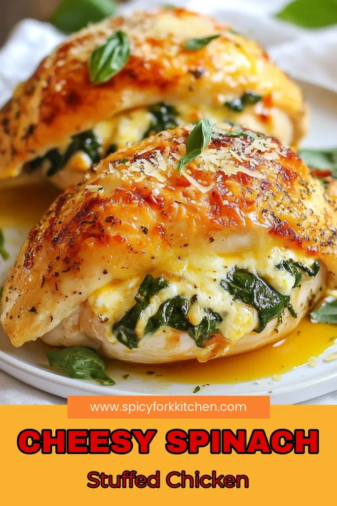 Discover the deliciousness of spinach stuffed chicken breasts! This easy stuffed chicken recipe features ricotta cheese for a creamy filling that elevates your dinner. Perfect for a healthy meal, this baked spinach chicken recipe is a go-to for busy nights. Get ready to impress with this ricotta cheese chicken recipe that the whole family will love. Save this recipe for later and transform your dinner routine! #HealthyChickenRecipes #StuffedChicken #EasyDinner #FoodieFavorites