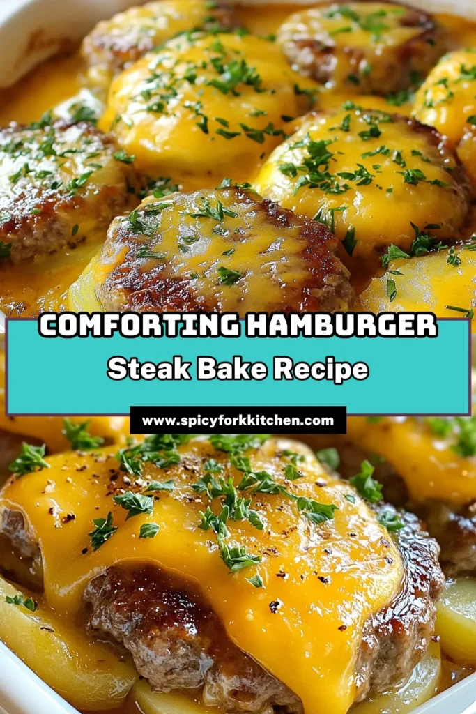 Discover the comfort of this Amish hamburger steak recipe, a delicious and hearty beef and potato dish perfect for family dinners. This easy hamburger steak bake features flavorful ground beef casserole layered over cheesy potato bake with cheese, making it a crowd-pleaser. Try this simple recipe today for a satisfying meal that everyone will love. Save and share this delightful recipe! #AmishRecipes #GroundBeefCasserole #PotatoBake #EasyRecipes