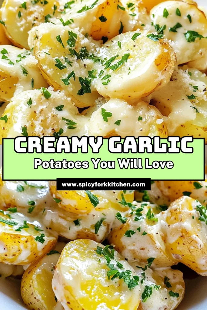 Delight in these creamy garlic baby potatoes, a mouthwatering baby potatoes recipe that pairs perfectly with any meal. Coated in a rich Parmesan cream sauce, this easy potato side dish is a must-try for garlic lovers! In just 40 minutes, you’ll have a delicious side that everyone will adore. Perfect for family dinners or gatherings. Save this recipe for creamy garlic butter potatoes and impress your guests! #BabyPotatoes #SideDish #CreamyPotatoes #PotatoRecipe