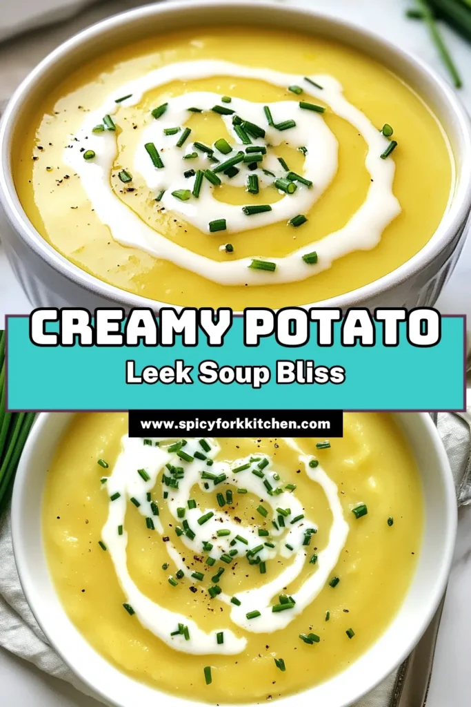 Discover the joy of cooking with this easy potato soup recipe! This creamy potato leek soup recipe is perfect for cozy nights, featuring homemade potato leek soup with the rich flavor of potatoes and leeks, enhanced by a touch of cream. Follow our classic leek and potato soup instructions for a delightful bowl of warmth. Serve it hot and impress your family and friends. Save this recipe for your next meal! #PotatoLeekSoup #CookingFromScratch #EasySoupRecipes #ComfortFood