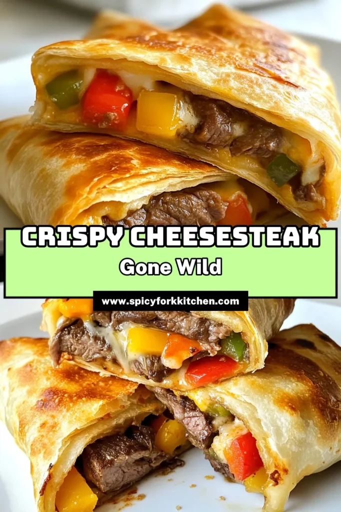 Indulge in these crispy cheesesteak chimichangas that combine the richness of flank steak with melted provolone cheese for an unforgettable dish. This easy flank steak recipe wraps delicious steak and veggies in homemade chimichangas for a perfect dinner idea. Try these quick steak tortilla wraps for a family-friendly meal. Don't miss out on crispy perfection—save this recipe now! #CheesesteakChimichangas #FlankSteakRecipe #HomemadeChimichangas #EasyDinners