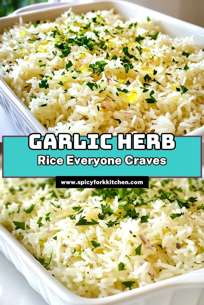 Make mealtime memorable with this Garlic Herb Rice Delight! This easy recipe transforms simple ingredients like long-grain rice, garlic, and fresh herbs into a flavorful side dish perfect for any meal. In just 30 minutes, you can create a dish that's not only delicious but also visually stunning. Click through for step-by-step instructions and enjoy this delightful addition to your dining table! #GarlicHerbRice #EasyRecipes #HealthyCooking #SideDishes