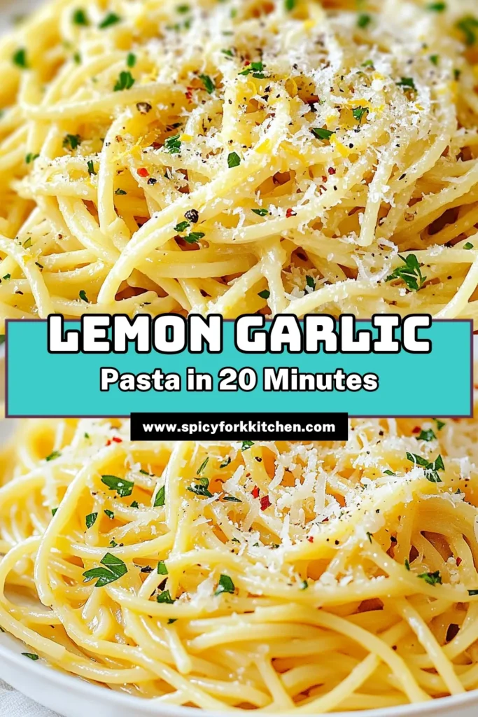 Indulge in this easy lemon pasta recipe that features a delightful lemon butter garlic sauce for pasta. Perfect for a quick dinner, this vegetarian pasta dish combines spaghetti with fragrant garlic and zesty lemon for a burst of flavor. Ideal for any night of the week, this garlic spaghetti is sure to impress. Get the recipe now and savor every bite! Save for later! #LemonButterGarlicPasta #EasyLemonPasta #VegetarianPasta #GarlicSpaghetti