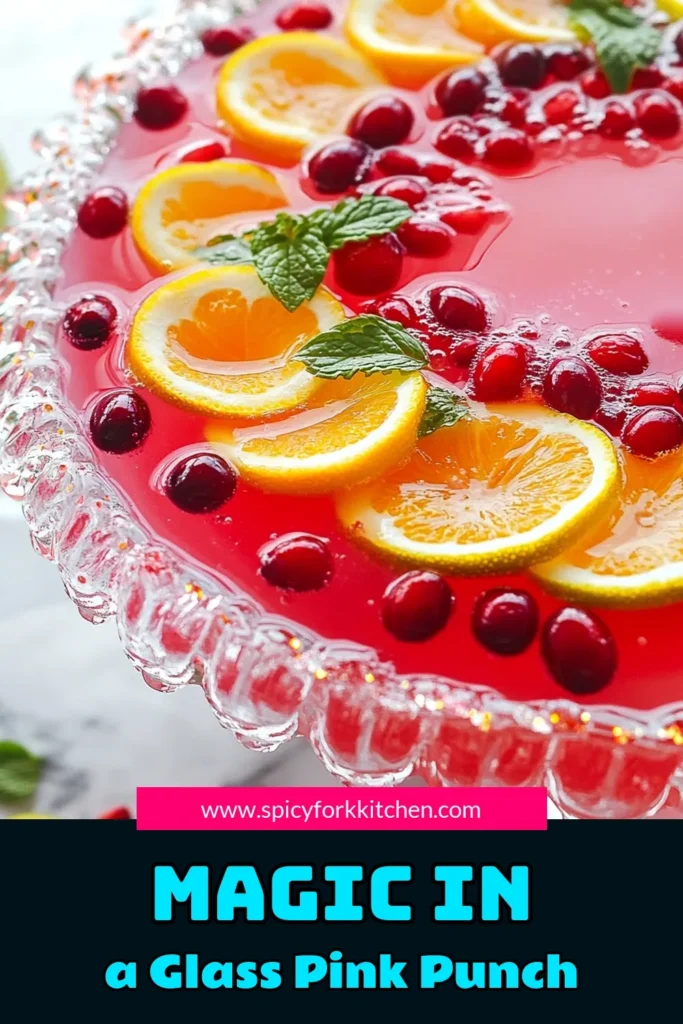 Get ready to enchant your guests with this delightful Pink Witch Punch recipe! Perfect for Halloween, this easy party punch combines cranberry juice, sparkling water, and fresh orange juice for a festive cranberry drink that's sure to impress. Add a splash of color with pomegranate seeds and lime slices for an irresistible sparkling fruit punch recipe. Try it at your next gathering and watch everyone bewitchingly refreshed! Save this recipe now! #HalloweenPunchIdeas #PinkWitchPunch #FestiveCranberryDrinks #EasyPartyPunch