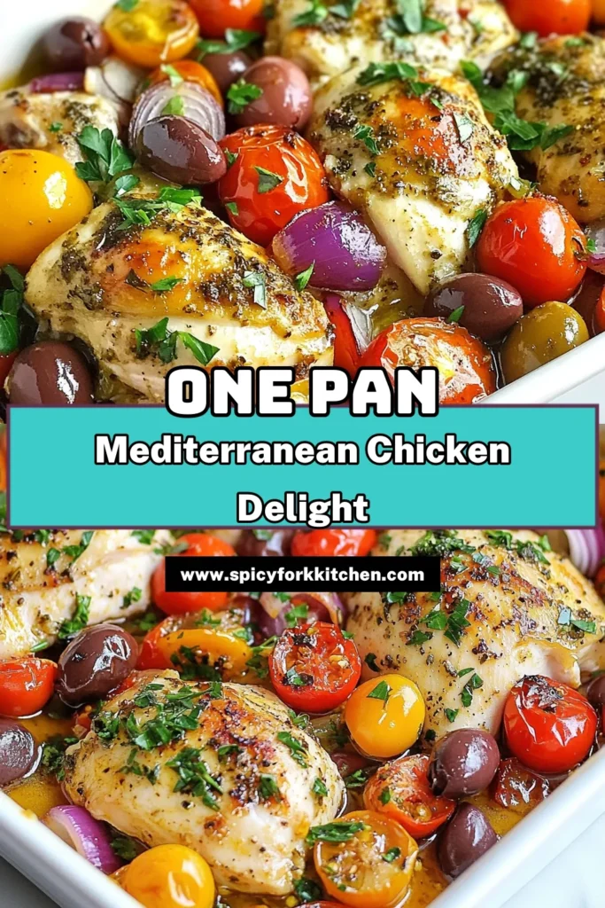 Looking for a delicious and healthy oven-baked chicken dinner? Try this Mediterranean chicken bake! Packed with fresh vegetables and zesty flavors, it's an ideal addition to your Mediterranean diet recipes. This easy chicken bake recipe takes just an hour, making it perfect for busy nights. Save this Mediterranean chicken bake for a nutritious meal that the whole family will love! #HealthyChickenRecipes #MediterraneanDiet #OvenBakedChicken #EasyChickenBakeRecipe