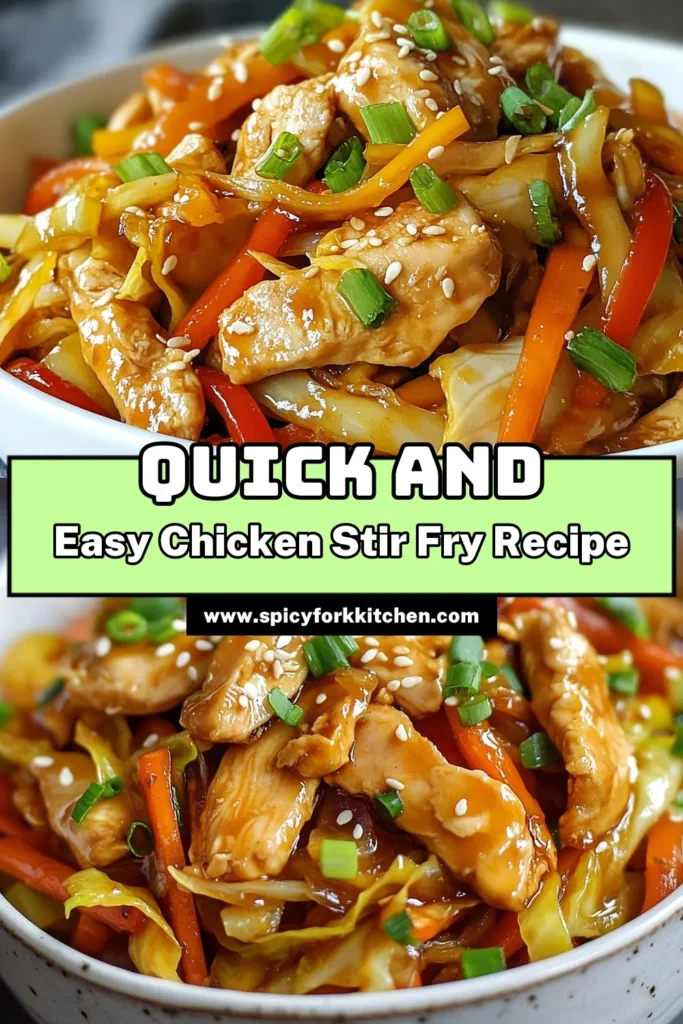 Looking for a delicious and healthy meal? Try this Chicken Cabbage Stir Fry! Packed with tender chicken and fresh veggies, it's one of the best healthy chicken recipes you'll find. In just 30 minutes, you can whip up this quick stir fry that's perfect for busy weeknights. Indulge in an easy cabbage dish with a tasty twist of Chinese style chicken stir fry. Save this recipe for your next dinner! #HealthyEating #QuickRecipes #StirFry #CabbageDishes