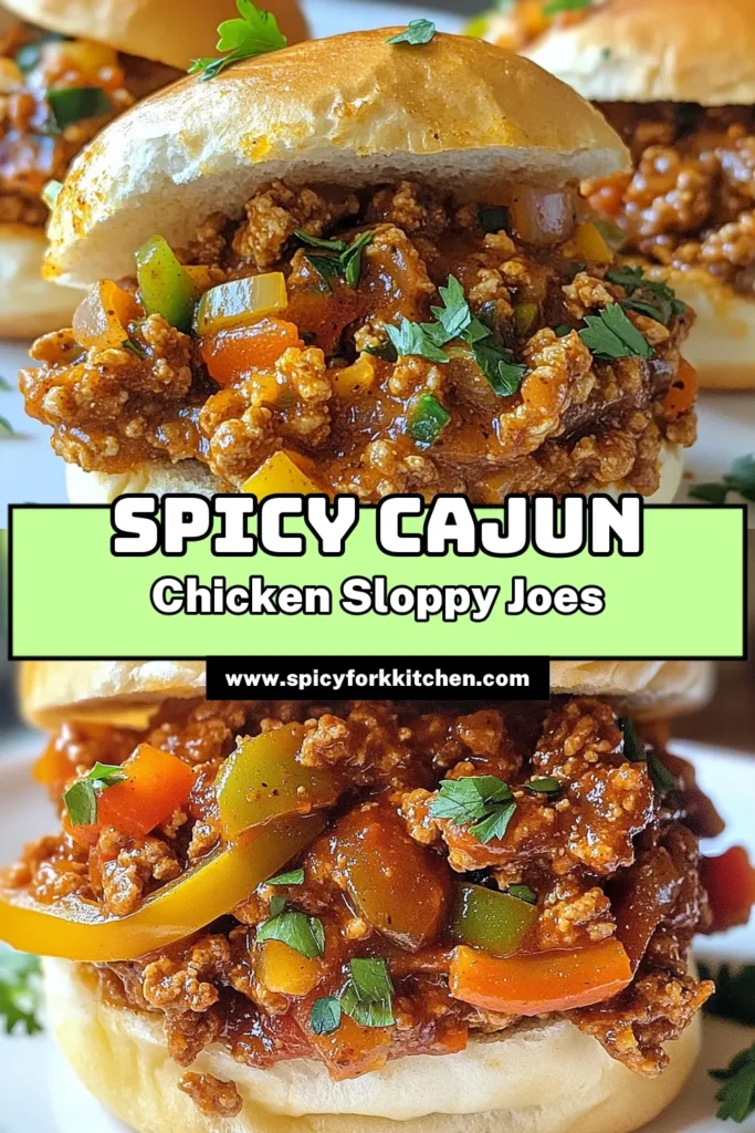 Discover a delicious twist on a classic favorite with these Cajun chicken sloppy joes! Perfect for busy weeknights, this quick dinner idea combines ground chicken recipes with bold Cajun seasoning for a flavorful meal the whole family will love. Easy to prepare and ready in just 30 minutes, these sloppy joes are a must-try. Save this recipe for your next dinner! #CajunChickenSloppyJoes #GroundChickenRecipes #QuickDinnerIdeas #EasySloppyJoes