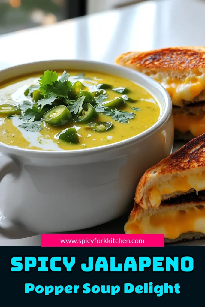 Warm up to a bowl of creamy jalapeño popper soup paired with irresistible grilled cheese dippers! This comforting combo is bursting with flavor and is perfect for chilly evenings. With just a few simple ingredients, you can create a delicious meal that your whole family will love. Don’t miss out on this unique twist on classic comfort food. Click through to discover the full recipe now! #JalapenoPopperSoup #ComfortFood #GrilledCheese #SoupSeason