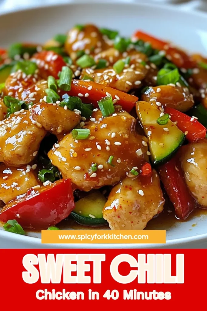 Discover this delicious Sweet Chili Chicken Recipe that will elevate your mealtime! This Easy Chicken Dinner features succulent stir-fried chicken thighs tossed in homemade sweet chili sauce, making it a perfect Asian chicken dish for busy nights. With quick chicken stir-fry instructions, you’ll have dinner on the table in just 40 minutes. Try it tonight and savor the flavors! Save this recipe for your next dinner. #SweetChiliChicken #EasyDinner #ChickenRecipe #StirFry