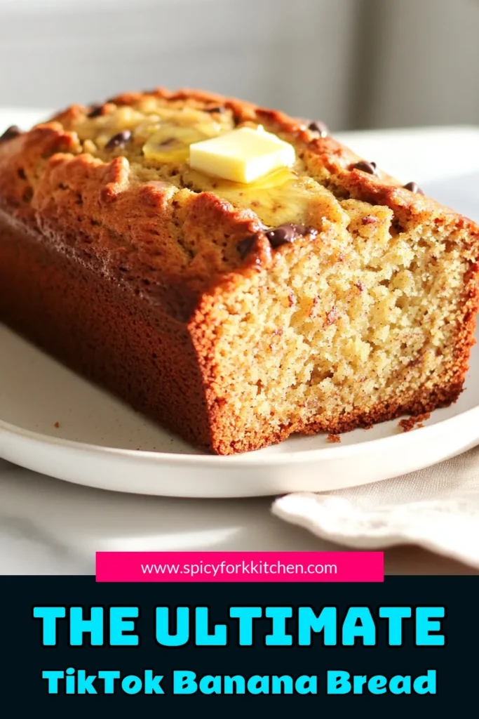 Indulge in the TikTok Trendy Banana Bread that's taking the internet by storm! With just a few simple ingredients like ripe bananas, butter, and chocolate chips, you can create a moist and delicious loaf perfect for any time of day. Follow our easy step-by-step instructions for a treat that everyone will love. Click to explore the full recipe and elevate your baking game! #BananaBread #TikTokTrends #BakingRecipes #EasyRecipes