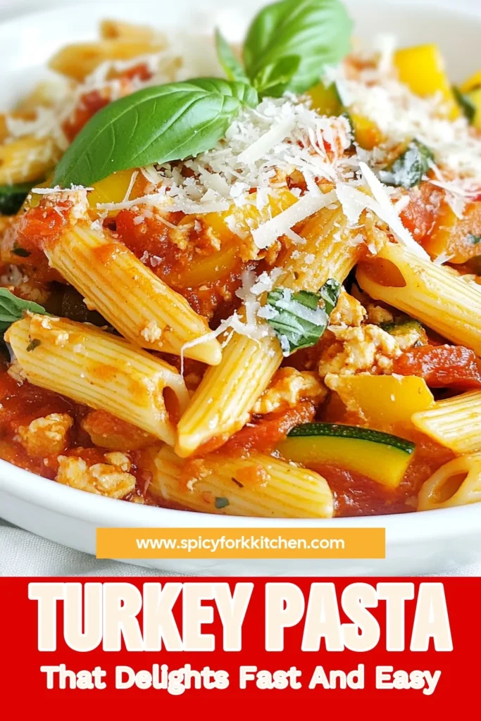 Looking for a delicious and healthy dinner option? Try this Turkey pasta recipe featuring whole wheat turkey pasta for a nutritious twist! This easy turkey dinner is packed with flavor and goodness from fresh veggies and Italian seasoning. Ideal for busy weeknights, this Italian turkey pasta dish will become a family favorite. Save this recipe for your next meal! #TurkeyPastaRecipe #HealthyTurkeyPasta #EasyTurkeyDinner #WholeWheatTurkeyPasta