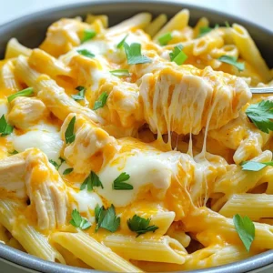 One Pot Buffalo Chicken Pasta Creamy and Flavorful