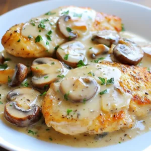 Parmesan Garlic Mushroom Chicken Simple and Tasty Meal