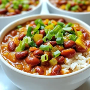 - 1 cup dried red kidney beans (or canned, drained) - 1 tablespoon vegetable oil - 1 medium onion, finely chopped - 1 bell pepper (any color), finely chopped - 2 stalks of celery, diced - 3 cloves garlic, minced - 1 teaspoon smoked paprika - 1 teaspoon dried thyme - 1 teaspoon cayenne pepper (adjust to taste) - 1 bay leaf - 4 cups vegetable broth (or chicken broth) - 1 cup long-grain white rice - 1 tablespoon apple cider vinegar - Salt and pepper to taste - Green onions, chopped (for garnish) In this dish, the dried red kidney beans give a hearty base. They soak up all the flavors. You can also use canned beans for quick cooking. The onion, bell pepper, and celery create a classic base called the "holy trinity" in Cajun cooking. Garlic adds depth, while smoked paprika brings a warm, smoky taste. - Chopped green onions - A drizzle of olive oil I love adding green onions for a fresh crunch. They brighten the dish and add color. A touch of olive oil makes it rich and smooth. - Use black beans if red kidney beans are not available. - Swap vegetable broth for chicken broth for more flavor. - If you don&rsquo;t have smoked paprika, regular paprika works too. These substitutes keep the dish tasty. They let anyone adjust the recipe to their taste. Experiment and find what you love! {{ingredient_image_1}} Start with dried red kidney beans. Rinse them well. Soak them in water overnight. This helps them cook better. If you use canned beans, drain and rinse them. This saves time and effort. In a big pot, heat vegetable oil over medium heat. Add chopped onion, bell pepper, and celery. Cook these until they are soft, about 5 to 7 minutes. Then, add minced garlic, smoked paprika, dried thyme, and cayenne pepper. Stir for 1 to 2 minutes. This brings out the flavors. If you soaked the beans, drain and rinse them now. Add the beans to the pot along with the bay leaf. Pour in vegetable broth and bring it to a boil. Once boiling, lower the heat, cover, and let it simmer. Cook for 1.5 to 2 hours. Stir occasionally and add broth if it gets too thick. The beans should be tender when done. While it simmers, cook the rice per package instructions. Usually, bring 2 cups of water and 1 cup of rice to a boil. Then, lower the heat and cover for about 20 minutes. When the beans are ready, take out the bay leaf. Add apple cider vinegar, salt, and pepper to taste. Stir it all well. To serve, scoop rice into bowls, top with the red bean mix, and add chopped green onions for a fresh touch. Soaking dried red kidney beans is key. It helps them cook faster and improves texture. Rinse the beans, then soak them in water overnight. If you forget to soak them, use the quick soak method. Boil them for 2 minutes, then let them sit for an hour. For canned beans, just drain and rinse them well. Spice is a big part of this dish. I add cayenne pepper for heat. Start with one teaspoon. Taste your dish as it cooks. If you want more spice, add more cayenne a little at a time. You can also add hot sauce at the end for extra kick. To boost the flavor, I add smoked paprika and apple cider vinegar. Smoked paprika adds depth and warmth. The vinegar brightens the dish and balances the flavors. For extra richness, stir in a splash of broth while cooking. You can also add a bay leaf early in the cooking process for more flavor. Pro Tips Soaking Beans: Soaking dried beans overnight not only reduces cooking time but also helps to achieve a creamier texture. Adjusting Spice Levels: Taste your mixture as it cooks and adjust the cayenne pepper based on your heat preference. Using Canned Beans: If you're short on time, canned beans are a great alternative. Just make sure to rinse and drain them to reduce sodium content. Garnishing: Chopped green onions not only add color but also offer a fresh crunch that complements the dish beautifully. {{image_2}} You can easily make Louisiana red beans and rice vegetarian or vegan. Instead of using meat, focus on veggies. Use vegetable broth for cooking. You can add mushrooms for a meaty texture. Try diced zucchini or carrots for added sweetness. Toss in extra spices to enhance the flavor. Always check for vegan-friendly seasonings to keep it plant-based. If you want to add protein, smoked sausage is a great choice. Andouille sausage works well for its spice. You can also use diced ham for a savory note. If you pick sausage, slice it and brown it first in the pot. Then, add the onions and peppers. This adds depth to your dish. You can mix and match proteins based on your taste. Serving Louisiana red beans and rice can be fun! Try serving it in a bowl topped with avocado slices. You can also add a dollop of sour cream for creaminess. For a crunch, serve with cornbread on the side. You can also sprinkle some hot sauce for a spicy kick. Pair it with a fresh salad to balance the meal. Once you finish your Louisiana red beans and rice, let it cool. Place it in an airtight container. This helps keep it fresh. Store in the fridge for up to four days. If you want to keep it longer, freezing is a great option. To freeze your leftovers, scoop the beans and rice into freezer-safe bags. Be sure to remove as much air as you can. Label each bag with the date. You can freeze them for up to three months. When you're ready to eat, just thaw them overnight in the fridge. Reheat your red beans and rice on the stove or in the microwave. If using the stove, add a splash of water or broth to prevent sticking. Heat over low until warm. In the microwave, heat in short bursts. Stir after each burst to make sure it warms evenly. Enjoy the warmth of this comfort dish again! Red beans and rice has a rich history. This dish dates back to Creole culture in New Orleans. It became popular in the 1800s. People would cook it on Mondays. They used leftover meat from Sunday dinners. The slow cooking helped flavors blend well. Today, it remains a staple in Louisiana homes. Yes, you can use canned beans. Canned beans save time and effort. Drain and rinse them before adding them to the pot. This helps remove extra salt and preservatives. You can skip the soaking step when using canned beans. This makes the recipe quicker. Making this recipe gluten-free is easy. Use gluten-free vegetable broth or chicken broth. Ensure all spices are gluten-free. Rice is naturally gluten-free, so you're safe there. Just check labels for any hidden gluten. Enjoy a tasty, gluten-free meal! In this blog post, we explored the key ingredients and steps needed for a perfect Red Beans and Rice dish. We shared tips on cooking techniques and spice adjustments. We looked at various ways to enjoy this meal, including vegetarian options and protein add-ins. Lastly, we covered storage tips and answered common questions. Remember, cooking is all about experimentation. Don&rsquo;t hesitate to try new flavors and ideas. Enjoy making this dish your own!