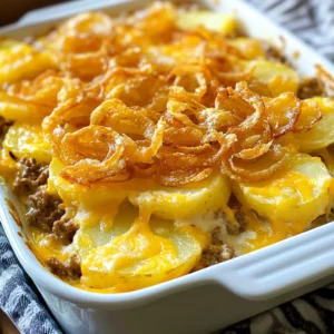 Cheesy Hamburger Potato Casserole Tasty and Simple Recipe