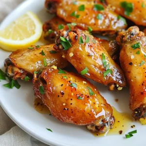 To make tasty honey lemon pepper wings, you need the following main ingredients: - 2 pounds chicken wings - 1/4 cup honey - 2 tablespoons lemon juice (freshly squeezed) - 1 tablespoon lemon zest - 1 teaspoon black pepper - 1 teaspoon garlic powder - 1 teaspoon onion powder - 1/2 teaspoon smoked paprika - Salt to taste These ingredients work together to make the wings sweet, tangy, and spicy. The honey adds a lovely sweetness, while the lemon juice gives a fresh kick. Black pepper and the spices bring warmth and depth to every bite. You can enhance your wings with garnishes and sauces. Here are some great options: - Fresh parsley, chopped (for garnish) - Ranch dressing - Blue cheese dressing - Celery sticks Adding a sprinkle of fresh parsley makes the dish look fancy. Dipping sauces like ranch or blue cheese can take the flavor to the next level. Celery sticks are a crunchy side that pairs well with wings. Using fresh and high-quality ingredients is key. Fresh chicken wings cook up juicy and tender. Fresh lemon juice and zest give the best flavor. Cheap or old spices won't have the same taste. When you use quality ingredients, you get a meal that tastes great and feels special. So, choose wisely at the store and treat yourself! {{ingredient_image_1}} To start, you must prep the chicken wings. First, take out 2 pounds of chicken wings. Then, pat them dry with paper towels. This helps remove excess moisture. Dry wings will get crispier when cooked. Next, let&rsquo;s marinate the wings. In a large bowl, mix 1/4 cup of honey, 2 tablespoons of lemon juice, and 1 tablespoon of lemon zest. Add 1 teaspoon of black pepper, garlic powder, and onion powder. Don&rsquo;t forget 1/2 teaspoon of smoked paprika and salt. Whisk all of these ingredients well. Now, add the dry chicken wings to the bowl. Make sure every wing is coated in the marinade. Cover the bowl and place it in the fridge. Let it marinate for at least 30 minutes to an hour. This step infuses great flavor into the wings. Now, it&rsquo;s time to bake the wings. First, preheat your oven to 400&deg;F (200&deg;C). Line a baking sheet with parchment paper. Place a wire rack on top of the sheet. This rack helps air circulate around the wings. Lay the marinated wings on the rack in a single layer. Bake for 30 to 35 minutes. Flip the wings halfway for even cooking. When they are golden and crispy, they are ready. Enjoy the tasty wings right away! To get your wings crispy, start with dry skin. Pat the chicken wings with paper towels before marinating. This helps remove extra moisture. Next, use a wire rack for baking. The rack allows hot air to circulate. This method cooks the wings evenly and crispier. Flipping them halfway through baking also helps. Bake them at 400&deg;F (200&deg;C) for 30-35 minutes. One common mistake is not marinating long enough. Marinate your wings for at least 30 minutes. This lets the flavors blend into the meat. Another mistake is overcrowding the baking sheet. Wings need space to crisp up. If they are too close, they can steam instead of bake. Lastly, do not skip the salt. It enhances all the flavors in your wings. You can easily change the flavor of your wings. Want more spice? Add cayenne pepper or hot sauce to the marinade. For a smoky taste, increase the smoked paprika. You can also mix in herbs like thyme or rosemary. If you love sweetness, add more honey or some brown sugar. Get creative with your flavors to suit your taste! Pro Tips Pat Dry for Crispiness: Make sure to thoroughly dry the chicken wings before marinating. This step is crucial for achieving a crispy texture when baked. Use Fresh Ingredients: For the best flavor, opt for freshly squeezed lemon juice and freshly grated lemon zest. The brightness of fresh ingredients can elevate the dish. Let Them Marinate: Allow the wings to marinate for at least 30 minutes, but for even better flavor, consider marinating them overnight in the refrigerator. Monitor Cooking Time: Keep an eye on the wings as they bake. Ovens can vary, so check for doneness and adjust the cooking time as needed to prevent overcooking. {{image_2}} You can make spicy honey lemon pepper wings by adding heat. Use 1 to 2 teaspoons of cayenne pepper or hot sauce. Mix it in with the marinade. The heat will balance nicely with the sweet honey and tangy lemon. These wings pack a punch and are perfect for those who love spice. For grilled honey lemon pepper wings, marinate the wings as usual. Heat your grill to medium-high. Place the wings on the grill and cook for 15-20 minutes. Turn them often to avoid burning. The smoky flavor from the grill will add depth to your dish. Don&rsquo;t forget to baste with extra marinade for more flavor. You can use an air fryer for a quicker option. Preheat the air fryer to 380&deg;F (193&deg;C). Place the wings in a single layer and cook for 25-30 minutes. Shake the basket halfway through for even cooking. For deep frying, heat oil in a large pot to 350&deg;F (175&deg;C). Fry the wings in batches for 8-10 minutes. They will turn out crispy and delicious! To store leftover honey lemon pepper wings, let them cool first. Place them in an airtight container. You can keep them in the fridge for up to three days. Use parchment paper between layers for easier access. This helps keep the wings from sticking together. When reheating wings, I recommend using the oven. Preheat your oven to 350&deg;F (175&deg;C). Place the wings on a baking sheet. Heat them for about 10 to 15 minutes. This keeps the wings crispy. You can also use an air fryer for a quick and crisp result. Set it to 350&deg;F and cook for about 5 to 7 minutes. If you want to freeze the wings, do this before cooking. Place the marinated wings in a freezer bag. Remove as much air as possible to prevent freezer burn. You can freeze them for up to three months. When ready to cook, thaw them in the fridge overnight. Then bake as normal for a tasty treat! If you don&rsquo;t have fresh lemon juice, you can use bottled lemon juice. Just keep in mind, fresh juice adds the best flavor. If you want, you can mix in a bit of lemon zest. This gives you a nice lemon taste, even if it&rsquo;s not fresh. Yes, you can use frozen chicken wings. Just make sure to thaw them first. You can leave them in the fridge overnight or use cold water. Once thawed, dry them well with paper towels before marinating. This helps them cook better and get crispy. To check if the wings are done, look for a few signs. The skin should be golden and crispy. You can also check the internal temperature. It should reach at least 165&deg;F (74&deg;C). If you have a meat thermometer, this is the best way to tell. If you don&rsquo;t, cut one wing open to see if the meat is no longer pink. You learned how to make delicious honey lemon pepper wings. We covered every step, from quality ingredients to cooking methods and storage tips. Remember, crispy wings start with proper prep and marination. You can spice things up or try grilling them for a new twist. Don&rsquo;t worry about leftover wings; store them well for another tasty meal. Enjoy the process and have fun customizing your flavors. Now, it&rsquo;s time to gather your ingredients and start creating your own flavor-filled wings!