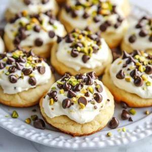 - 1 cup ricotta cheese - 1/2 cup powdered sugar - 1 teaspoon vanilla extract - 1 teaspoon lemon zest - 1/2 teaspoon ground cinnamon - 1 cup all-purpose flour - 1/2 teaspoon baking powder - 1/4 teaspoon salt - 1/2 cup mini chocolate chips (plus extra for topping) - 1 egg, beaten (for egg wash) - 1/4 cup chopped pistachios (for garnish) Ricotta cheese is the star of these cookies. Its creamy texture makes the dough moist and tender. Ricotta also adds a mild flavor that blends well with the sweet and zesty notes in the recipe. This cheese is a great source of protein and calcium, making your cookies a bit more nourishing. You can find ricotta in most grocery stores. Look for whole milk ricotta for the best taste and texture. If you need to convert the ingredients, here are some quick tips: - 1 cup is equal to 16 tablespoons. - 1/2 cup equals 8 tablespoons. - 1 teaspoon equals 5 milliliters. - 1/2 teaspoon equals 2.5 milliliters. These conversions can help you adjust the recipe to make more or fewer cookies. Happy baking! {{ingredient_image_1}} Start by preheating your oven to 350&deg;F (175&deg;C). This is important for even baking. Next, line two baking sheets with parchment paper. This step keeps the cookies from sticking. In a large bowl, mix together 1 cup of ricotta cheese, 1/2 cup of powdered sugar, 1 teaspoon of vanilla extract, 1 teaspoon of lemon zest, and 1/2 teaspoon of ground cinnamon. Stir until the mixture is smooth and creamy. In another bowl, whisk together 1 cup of all-purpose flour, 1/2 teaspoon of baking powder, and 1/4 teaspoon of salt. Now, slowly add the dry mix to the ricotta blend. Stir gently until just combined. Be careful not to overmix. Finally, fold in 1/2 cup of mini chocolate chips. This adds a sweet surprise in each bite. Use a tablespoon to scoop small balls of dough. Place them on the prepared baking sheets, leaving space between each. Press down each ball slightly to flatten. Brush the tops with a beaten egg for a shiny, golden finish. For extra sweetness, sprinkle a few more mini chocolate chips on top. Bake the cookies in your preheated oven for 12 to 15 minutes. Keep an eye on them; they should be lightly golden at the edges. Once baked, carefully remove the cookies from the oven. Let them cool on a wire rack. This step helps them firm up. Just before serving, sprinkle chopped pistachios on top for a crunchy touch. Enjoy your easy cannoli cookies with a cup of coffee or tea. They are perfect for sharing or enjoying alone! To make perfect cannoli cookies, use fresh ricotta cheese. It adds a creamy texture and rich flavor. Make sure to mix the ricotta with powdered sugar, vanilla, lemon zest, and cinnamon until smooth. This blend creates a delightful filling. When you add the flour, do it slowly. Stir gently to keep the dough light and airy. When folding in chocolate chips, do so with care. This helps keep them evenly distributed. One common mistake is overmixing the dough. This may lead to tough cookies. Another is not flattening the cookie balls enough. Flat cookies bake more evenly and look nicer. Also, don&rsquo;t skip the egg wash on top. It gives the cookies a nice, golden color. Lastly, keep an eye on baking time. Too long in the oven can dry them out. These cannoli cookies shine when served warm. Try pairing them with a scoop of vanilla ice cream or a drizzle of chocolate sauce. For a fun twist, serve with a side of espresso or coffee. You can also add a sprinkle of powdered sugar for extra sweetness. If you want a crunch, top each cookie with chopped pistachios before serving. Pro Tips Use Fresh Ricotta: For the best flavor and texture, use fresh ricotta cheese. It will make your cookies creamier and more delicious. Don't Overmix: When combining the dry ingredients with the ricotta mixture, mix just until combined. Overmixing can lead to dense cookies. Chill the Dough: If you find the dough too sticky, chill it in the refrigerator for 15-20 minutes. This will make it easier to scoop and shape. Experiment with Flavors: Feel free to add different flavorings such as almond extract or orange zest for a unique twist on these cookies. {{image_2}} You can easily change the flavor of your cannoli cookies. For chocolate lovers, add cocoa powder to the dough. Use 2 tablespoons of unsweetened cocoa powder with the dry ingredients. This gives a rich chocolate taste. If you prefer a lighter flavor, try using almond extract instead of vanilla. Just one teaspoon adds a wonderful twist. You can also mix in different extracts, like hazelnut, for even more fun. Want to make these cookies gluten-free? Swap the all-purpose flour for a gluten-free blend. Make sure it contains xanthan gum for the best texture. If you need a dairy-free option, use a dairy-free ricotta. There are many brands that offer good substitutes. Also, check the chocolate chips. Choose dairy-free ones to keep it fully dairy-free. These simple swaps make it easy for everyone to enjoy! Decorating your cannoli cookies is easy and fun. Besides chocolate chips, you can use crushed nuts, like almonds or walnuts. The crunch adds great texture. Drizzle melted chocolate over the cooled cookies for a fancy touch. You can also sprinkle powdered sugar on top for a sweet finish. For a burst of color, add colorful sprinkles or edible glitter. Let your creativity shine with these tasty options! To keep your cannoli cookies fresh, place them in an airtight container. Make sure they cool completely before storing. This prevents moisture from making them soggy. If you use a paper towel at the bottom, it helps absorb extra moisture. Store them at room temperature for best taste. You can freeze cannoli cookies for later enjoyment. First, let them cool completely. Then, place each cookie in a single layer on a baking sheet. Freeze them for about one hour. Once frozen, transfer the cookies to a freezer-safe bag. This helps avoid sticking together. They can last in the freezer for up to three months. Cannoli cookies taste best within a week. After that, they may lose their charm. Keep them in a cool, dry place. If you see any signs of moisture or change in texture, it is best to discard them. Always check for freshness before eating. This way, you can enjoy every bite! To keep your cannoli cookies fresh, store them in an airtight container. This helps prevent them from getting dry. Place a piece of bread inside the container. The bread keeps the cookies soft. You can also put parchment paper between layers. This way, the cookies won't stick together. Keep them at room temperature for up to three days. If you want to keep them longer, refrigerate them for up to a week. Yes, you can use mascarpone cheese. It has a similar texture and taste. Cream cheese is another option, but it may change the flavor slightly. If you want a lighter taste, use cottage cheese. Just make sure to blend it well. You can also mix cheeses for a unique flavor. Each option brings a different twist to your cookies. You can make the dough a day before baking. Just wrap the dough tightly in plastic wrap. Keep it in the fridge until you're ready to bake. When you are ready, scoop and shape the cookies. Bake them fresh for the best taste. If you want, you can also bake them early. Store the baked cookies in an airtight container. They will stay fresh for a few days. This article covered all you need for making delicious cannoli cookies. We discussed essential ingredients, step-by-step instructions, and helpful tips to make the best cookies. I also shared variations for flavors and dietary needs. Remember to store your cookies properly to enjoy them longer. With these tips, you can create tasty treats that impress friends and family. Enjoy baking and let your creativity shine!