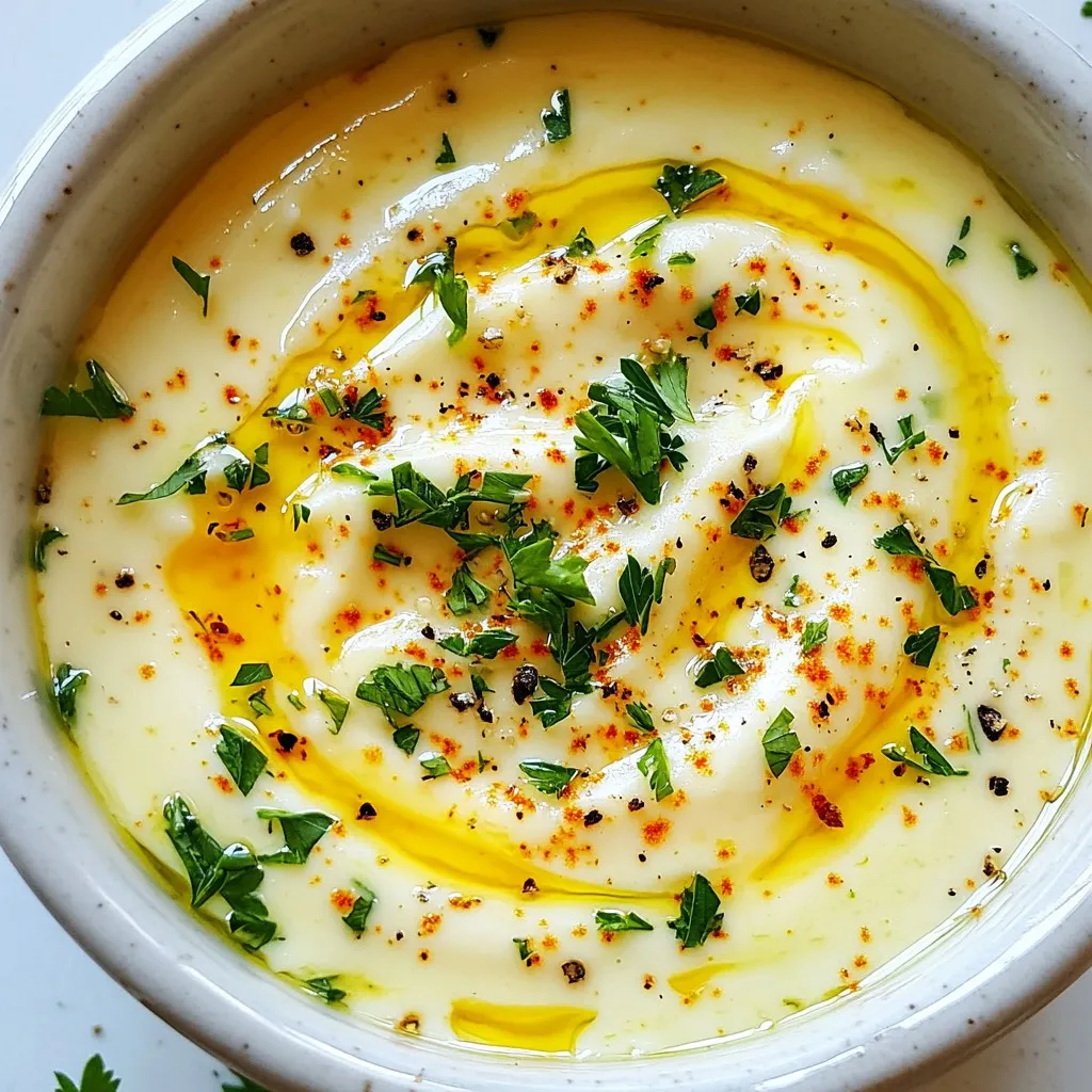 To make the Copycat Buffalo Wild Wings Garlic Parmesan Sauce, gather these simple ingredients: - 1 cup unsalted butter - 1 cup grated Parmesan cheese - 5 cloves garlic, minced - 1 teaspoon garlic powder - 1 teaspoon onion powder - 1 teaspoon salt - 1 teaspoon black pepper - 1 teaspoon crushed red pepper flakes - 2 tablespoons fresh parsley, chopped These ingredients create a rich and creamy sauce. The unsalted butter is key for a smooth base, while the Parmesan adds a salty, cheesy flavor. Fresh garlic gives the sauce its signature taste. The spices, like black pepper and crushed red pepper flakes, bring warmth and depth. Finally, fresh parsley adds color and freshness to the dish. Make sure to use high-quality Parmesan for the best flavor. You can find it in blocks or pre-grated. Fresh garlic is a must for that strong aroma and taste. Adjust the crushed red pepper according to your spice preference. Gather all these ingredients to whip up this delightful sauce quickly! {{ingredient_image_1}} - Start with a medium saucepan. - Place it on low heat. - Add 1 cup of unsalted butter. - Wait for it to melt completely. - When the butter melts, add 5 cloves of minced garlic. - Sauté for 1-2 minutes. - Watch closely and avoid browning the garlic. - Stir in 1 cup of grated Parmesan cheese. - Add 1 teaspoon of garlic powder. - Next, include 1 teaspoon of onion powder. - Mix in 1 teaspoon of salt. - Add 1 teaspoon of black pepper. - Then, add 1 teaspoon of crushed red pepper flakes. - Keep stirring until the cheese melts. - Aim for a smooth sauce, about 3-4 minutes. - Remove the saucepan from heat. - Let the sauce cool slightly. - Drizzle over your favorite wings. - Garnish with 2 tablespoons of chopped fresh parsley before serving. - Enjoy this tasty sauce as a dip or drizzle! - Use fresh ingredients: Fresh garlic and parsley bring out big flavor. - Adjust spice level: Use more or less crushed red pepper to fit your taste. - Monitor heat carefully: Keep it low to avoid burning the garlic. - Stir consistently for smoothness: Stir while cooking to keep the sauce creamy. - Ideal garnishing ideas: Sprinkle chopped parsley on top for a nice look. - Pairings with wings: This sauce is great on all types of chicken wings. Pro Tips Use Fresh Garlic: For the best flavor, always use fresh garlic instead of pre-minced or jarred garlic. This will enhance the aroma and taste of your sauce. Adjust Spice Levels: Feel free to modify the amount of crushed red pepper flakes according to your heat preference. Start with less and add more if you enjoy a spicier sauce. Stir Constantly: When melting the cheese into the sauce, keep stirring to prevent it from clumping or sticking to the bottom of the pan, ensuring a smooth consistency. Storage Tips: Store any leftover sauce in an airtight container in the refrigerator for up to a week. Reheat gently on low heat before using. {{image_2}} To make a spicy garlic parmesan sauce, you can easily amp up the heat. - Add more crushed red pepper to your taste. - Incorporate a splash of your favorite hot sauce to enhance the flavor. These simple tweaks will give you a kick with every bite. You can bring fresh life to your sauce by adding herbs. - Mix in additional herbs like thyme, rosemary, or oregano for depth. - Experiment with seasonal ingredients such as fresh basil or dill. These herbs will add a new dimension and freshness to your sauce. If you need a dairy-free option, don't worry! You can still enjoy this sauce. - Substitute with vegan butter to keep it creamy. - Explore non-dairy cheese options like nutritional yeast or cashew cheese. This way, you keep the flavors while being mindful of dietary needs. To store leftover sauce, let it cool first. Then, place it in an airtight container. This keeps the sauce fresh and prevents odors. Use glass or plastic containers with tight lids for the best results. The sauce can stay in the fridge for up to a week. To warm the sauce safely, use a small saucepan. Heat on low and stir gently. This helps the sauce warm evenly without burning. If the sauce seems too thick, add a splash of warm water or broth. This maintains the smooth texture we love. Yes, you can freeze the sauce! Pour it into freezer-safe containers, leaving some space for expansion. It can last up to three months in the freezer. To defrost, move it to the fridge overnight. Reheat it slowly on low heat, stirring well for a creamy finish. To make this sauce spicy, you can add more crushed red pepper flakes. Start with one teaspoon and taste it. If you want more heat, add more. You can also stir in some hot sauce. Choose a sauce that you like. This will give a nice kick without changing the sauce too much. Yes, you can use other cheeses if you want. Grated Romano cheese is a great choice. It has a sharp flavor that works well. You could also try using a mix of cheeses. Just make sure they melt well. This will keep the sauce creamy and tasty. The sauce can last about one week in the fridge. Store it in an airtight container. This helps keep it fresh. Always check for any changes in smell or texture before using it. If it looks or smells off, it’s best to toss it out. You learned how to make a delightful Garlic Parmesan sauce. We covered the ingredients, step-by-step instructions, and do’s and don’ts for great flavor. Remember to use fresh ingredients and adjust the spice levels to your taste. You can even try variations like a spicy version or a dairy-free alternative. Proper storage and reheating will keep your sauce fresh and tasty. Enjoy your cooking, and let this sauce elevate your next meal!