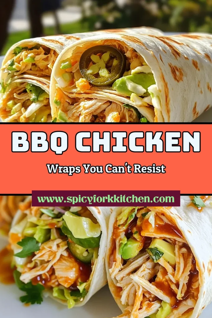 Discover the ultimate BBQ chicken wraps with our easy BBQ chicken recipe! These delicious coleslaw chicken wraps combine shredded chicken coated in tangy BBQ sauce with crunchy tortillas filled with coleslaw. Perfect for quick lunches or casual dinners, these BBQ chicken slaw wraps are a hit with everyone. Enjoy a burst of flavor wrapped in a tortilla! Try this recipe and elevate your meal prep today! #BBQChickenWraps #ColeslawChickenWraps #EasyBBQRecipe #BBQChickenSlaw