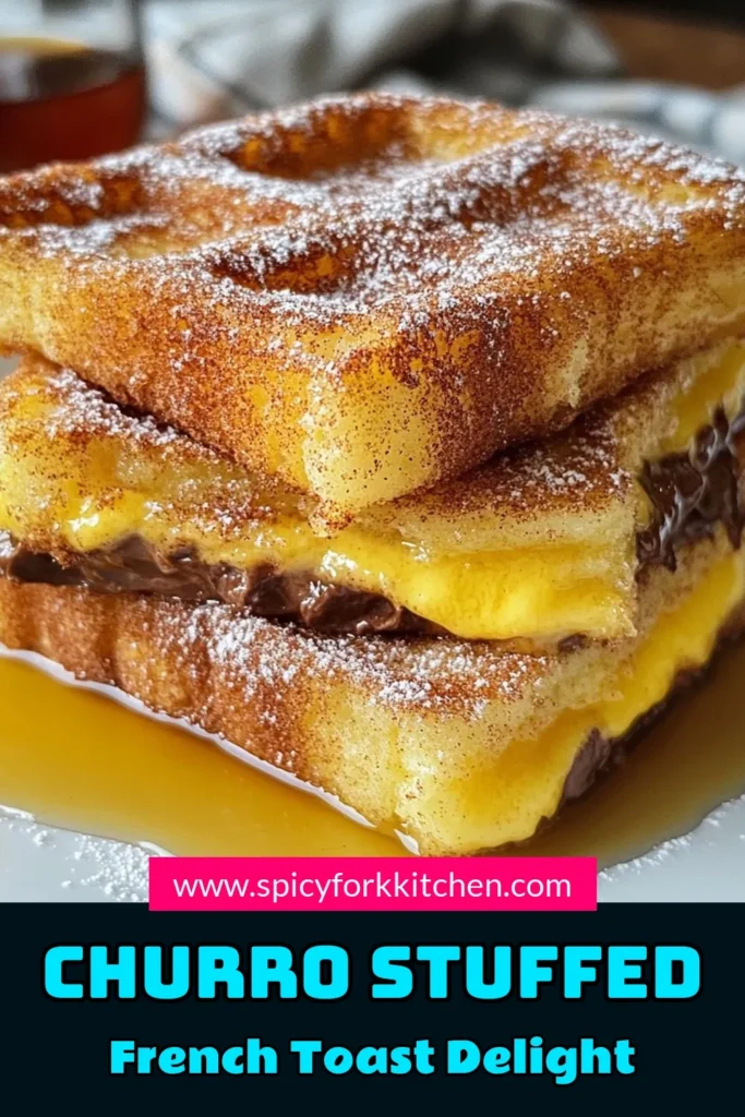 Indulge in the ultimate breakfast treat with this Churro French Toast recipe! Combining the sweetness of churros with creamy chocolate hazelnut filling, this stuffed French toast is made with luscious brioche for a soft bite. Elevate your brunch game with this easy French toast with cinnamon that's perfect for sharing. Try it today and savor the deliciousness! Don't forget to save this stuffed French toast recipe! #ChurroFrenchToast #EasyFrenchToast #StuffedFrenchToast #BriocheFrenchToast