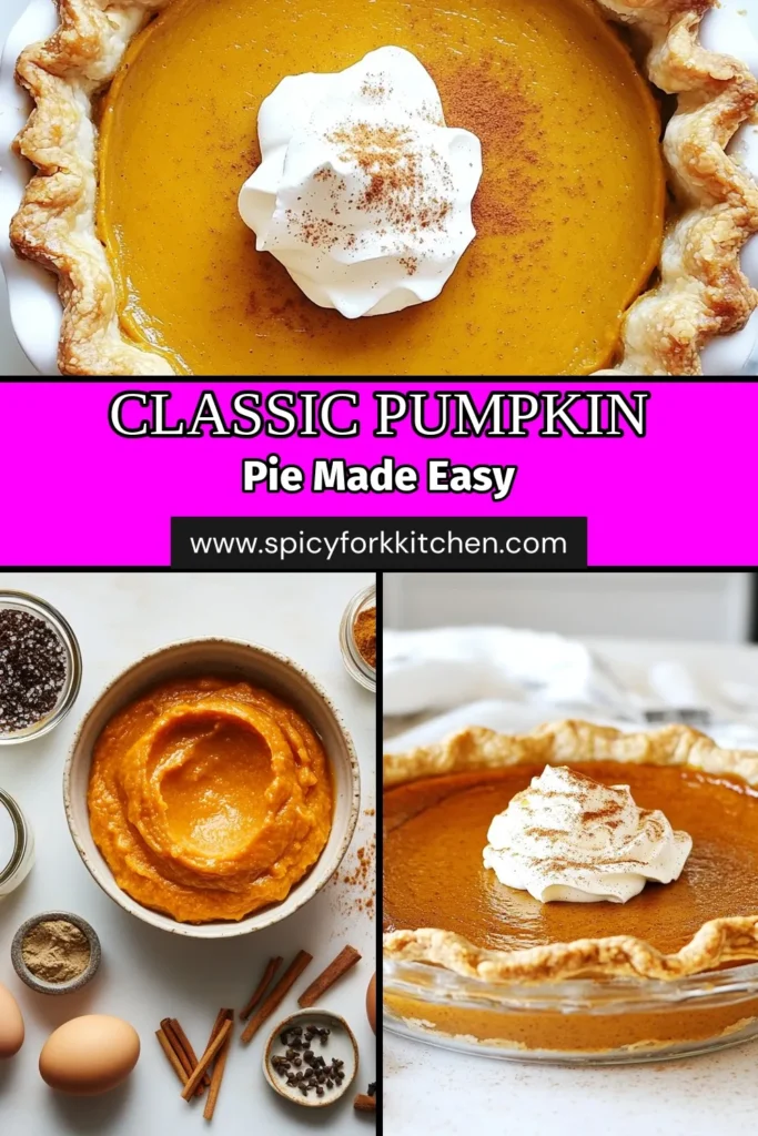 Get ready to indulge in the ultimate homemade pumpkin pie with this classic pumpkin pie recipe! Perfect for fall, our easy pumpkin pie recipe features the best pumpkin pie ingredients like creamy pumpkin puree and fragrant spices. Follow our simple pumpkin pie baking instructions to create the perfect pie every time. Don't miss out—save this recipe now! #PumpkinPie #HomemadePie #FallBaking #PieRecipe