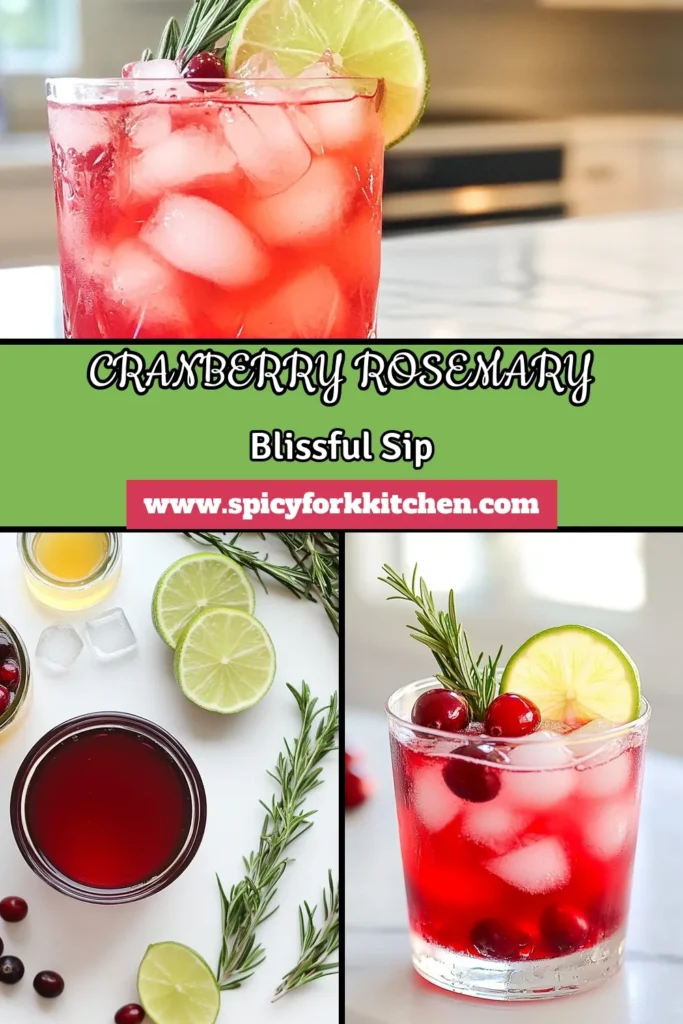 Looking for a refreshing mocktail idea? Try this delightful cranberry rosemary mocktail, a perfect choice for those who enjoy non-alcoholic cocktail recipes. This easy mocktail recipe combines unsweetened cranberry juice, fresh rosemary, and a splash of lime for a delicious drink. Perfect for any occasion, it's a must-try for mocktail lovers! Save this recipe for your next gathering! #MocktailRecipes #CranberryRosemaryMocktail #EasyCocktails #RefreshingDrinks