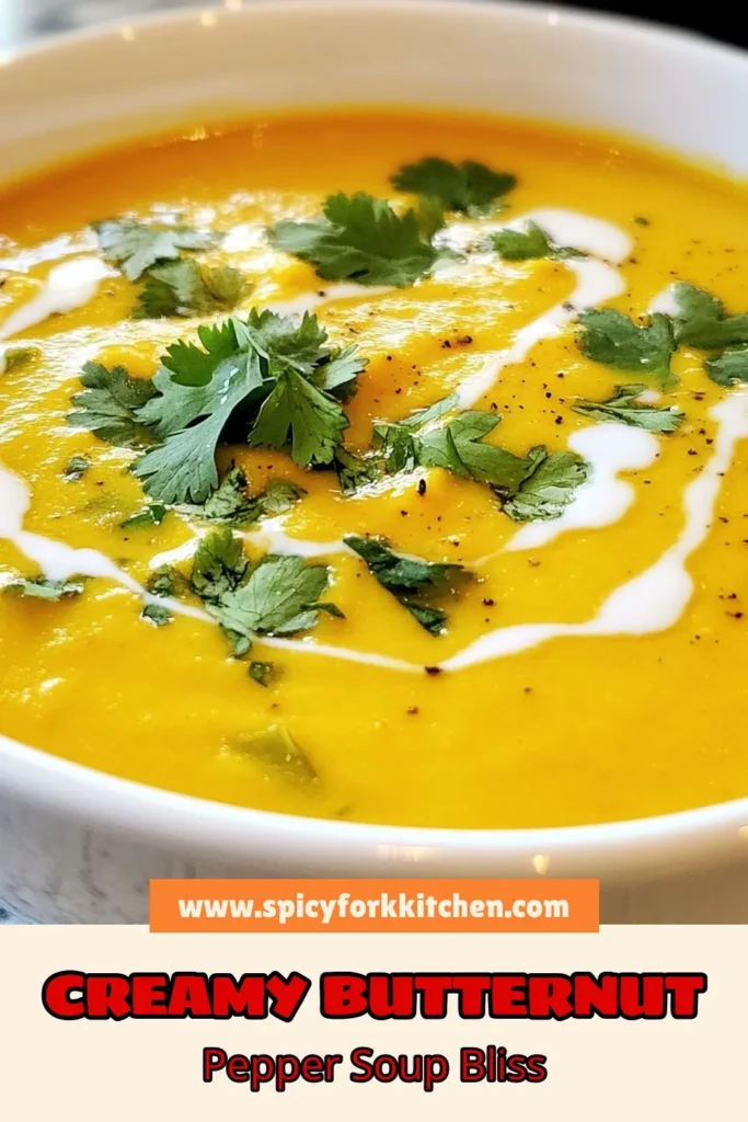 Discover the ultimate comfort food with this Butternut Red Pepper Soup! This creamy butternut soup is a healthy vegetarian soup recipe, perfect for cozy nights. Made with roasted butternut squash and red peppers, it’s not only delicious but also easy to prepare. Enjoy a bowl of this nutritious red pepper soup today! Save this recipe for a healthy soup recipe that the whole family will love! #ButternutSquashSoup #RedPepperSoup #VegetarianSoupRecipe #HealthySoupRecipes