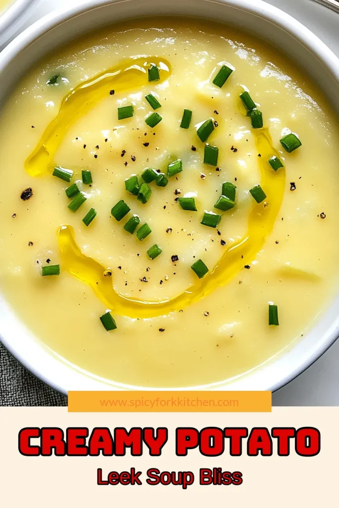 Warm up with this deliciously creamy dairy-free potato leek soup! This easy potato leek soup is rich and satisfying, thanks to the coconut milk potato soup base. Follow our creamy vegan soup recipe for a comforting plant-based soup that's perfect for any occasion. Ready in just 35 minutes, this is the ultimate cozy dish. Save this recipe and enjoy every spoonful! #DairyFree #VeganRecipes #PlantBased #ComfortFood