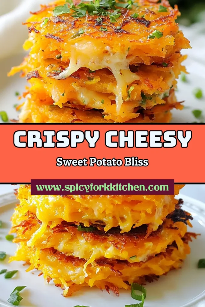 Discover the perfect cheesy sweet potato recipe with these delightful sweet potato hash browns! This crispy hash brown recipe is not only gluten-free but packs a flavor punch with sharp cheddar and green onions. Enjoy homemade sweet potato hash that's easy to prepare and perfect for breakfast or brunch. Try this crunchy favorite today and save for later! #SweetPotatoHashBrowns #CrispyHashBrowns #GlutenFreeHashBrowns #CheesySweetPotatoRecipe